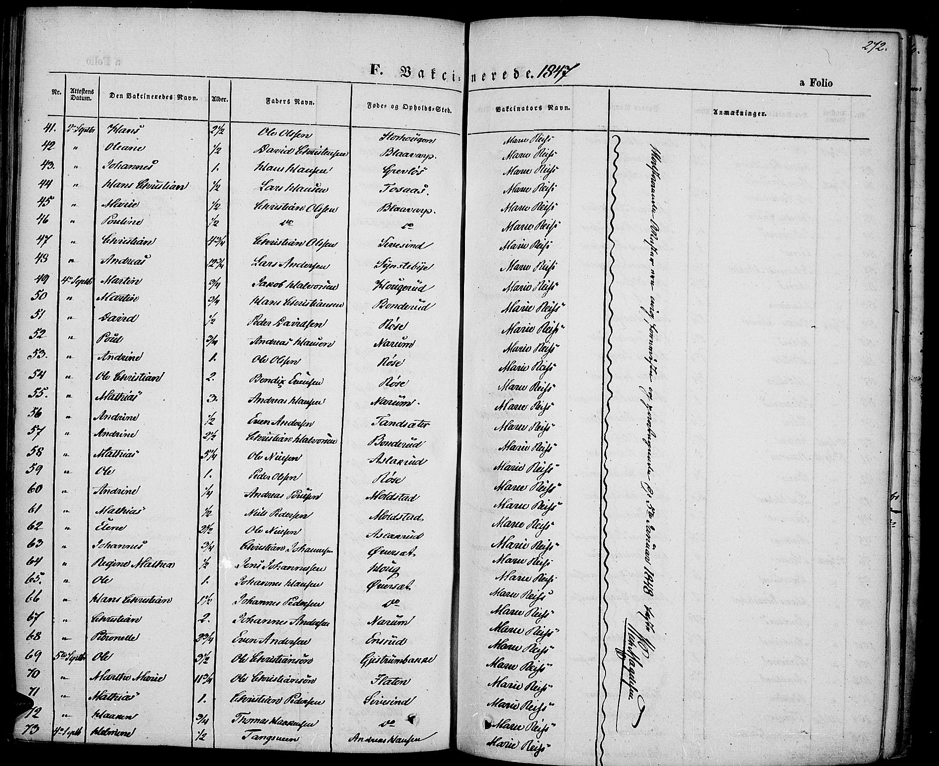 Vestre Toten prestekontor, AV/SAH-PREST-108/H/Ha/Haa/L0004: Parish register (official) no. 4, 1844-1849, p. 272