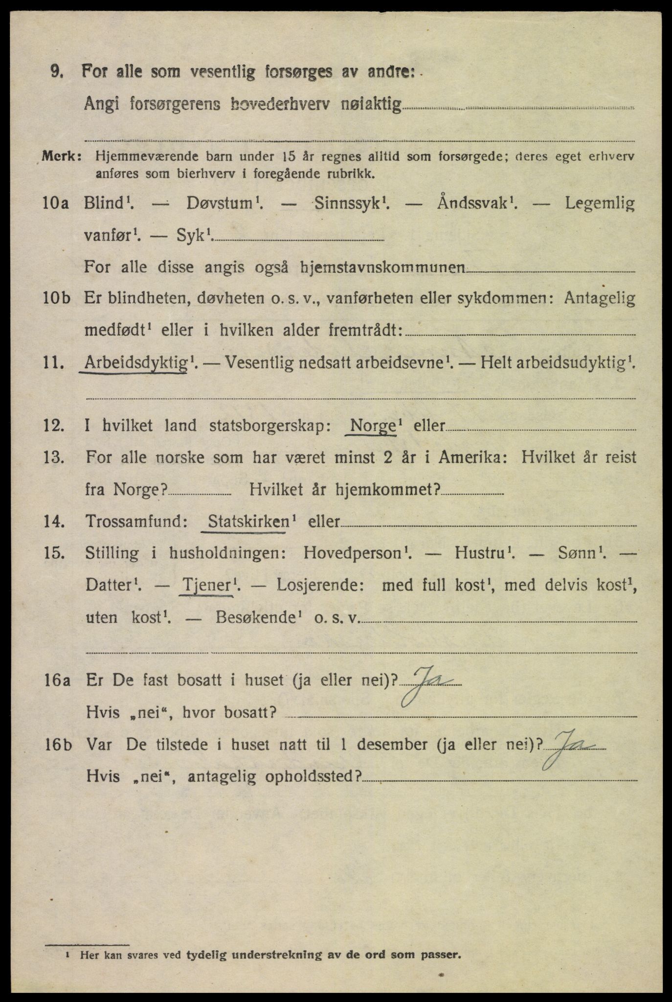 SAK, 1920 census for Flosta, 1920, p. 2853