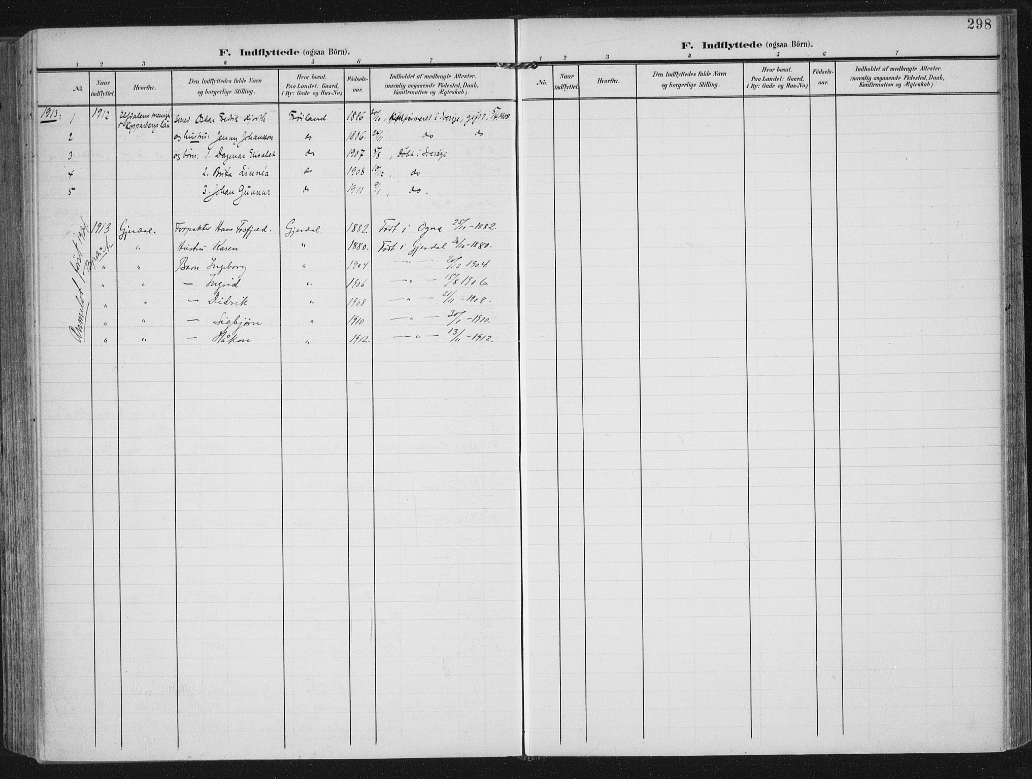 Lye sokneprestkontor, SAST/A-101794/002/A/L0001: Parish register (official) no. A 12, 1904-1920, p. 298