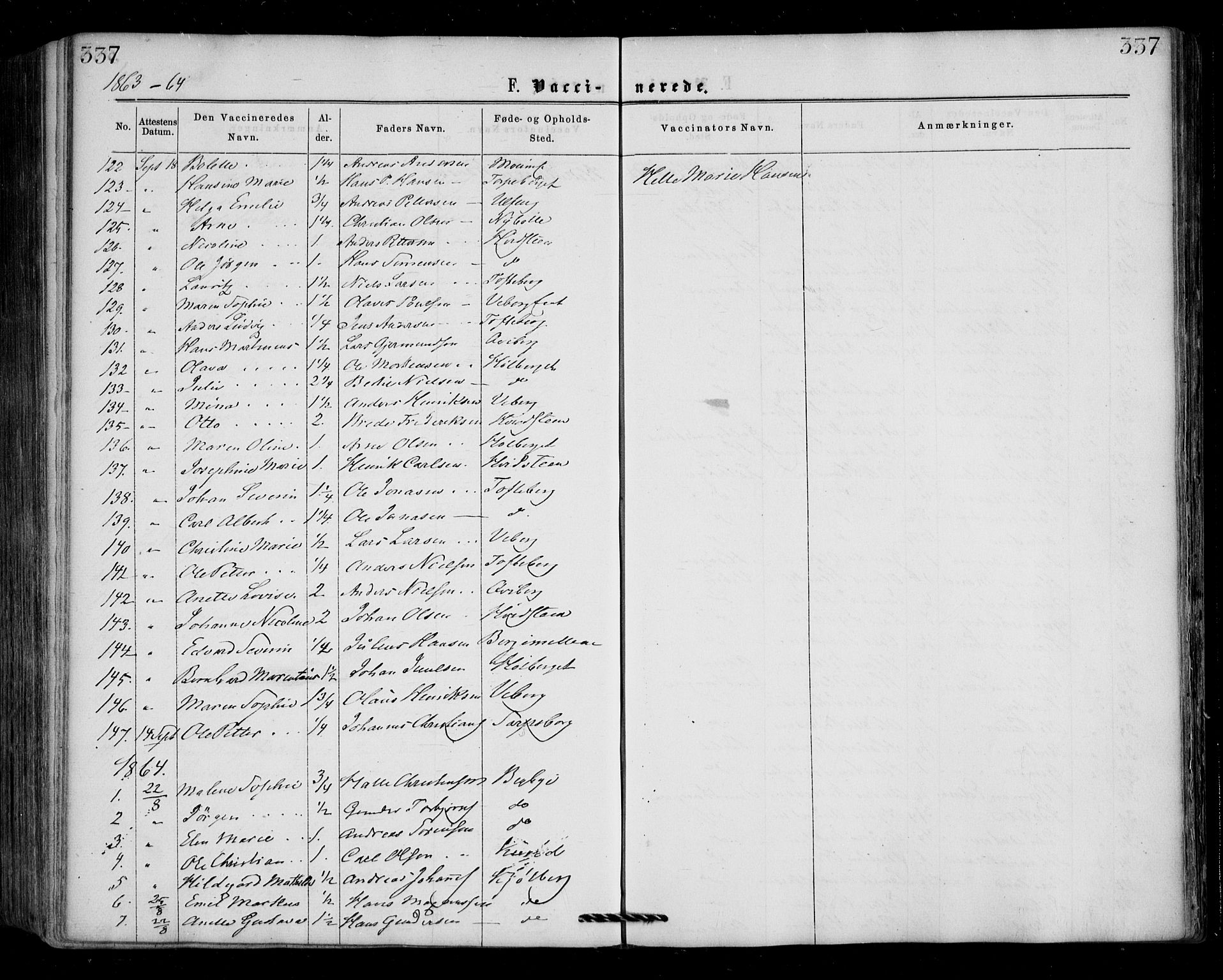 Borge prestekontor Kirkebøker, SAO/A-10903/F/Fa/L0006: Parish register (official) no. I 6, 1861-1874, p. 337
