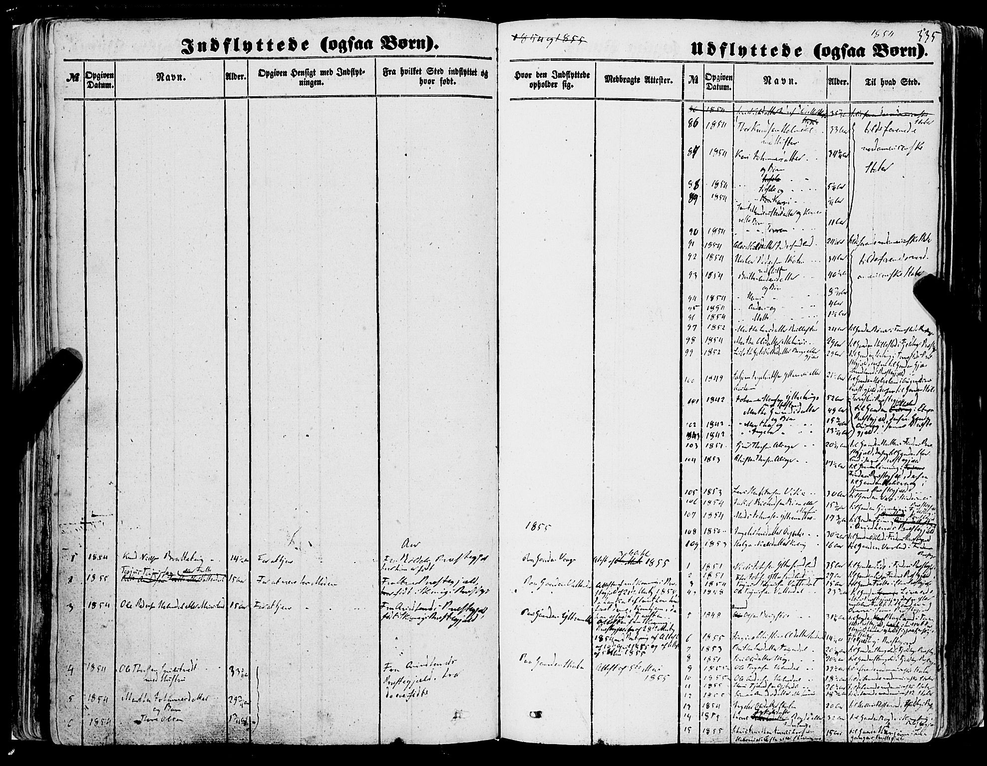 Skånevik sokneprestembete, SAB/A-77801/H/Haa: Parish register (official) no. A 5II, 1848-1869, p. 335