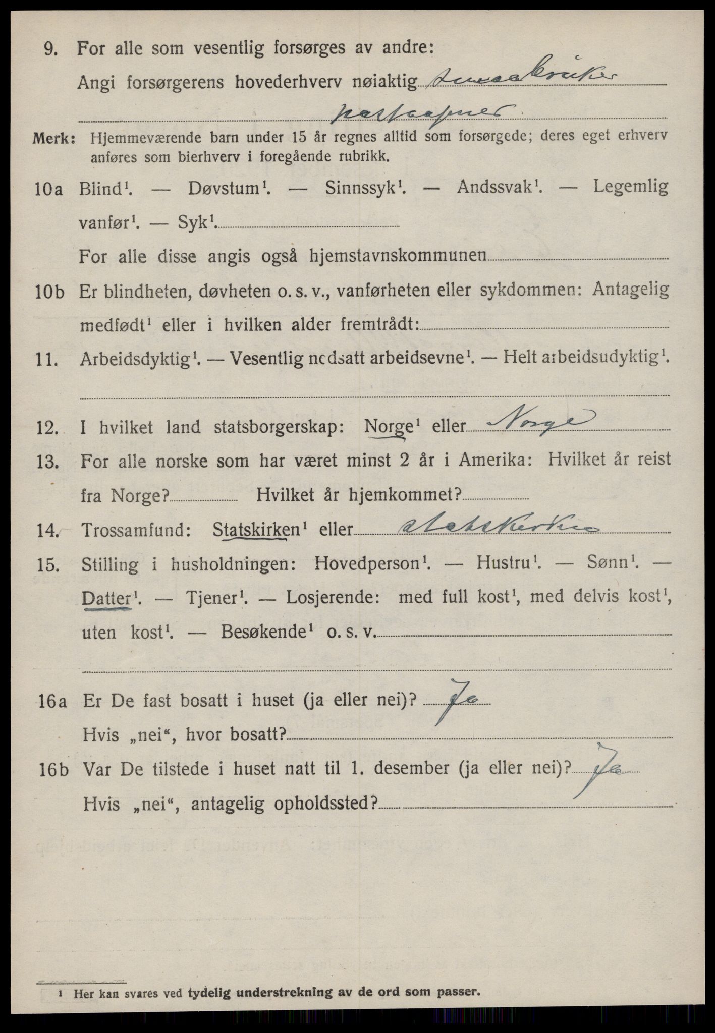 SAT, 1920 census for Edøy, 1920, p. 1357