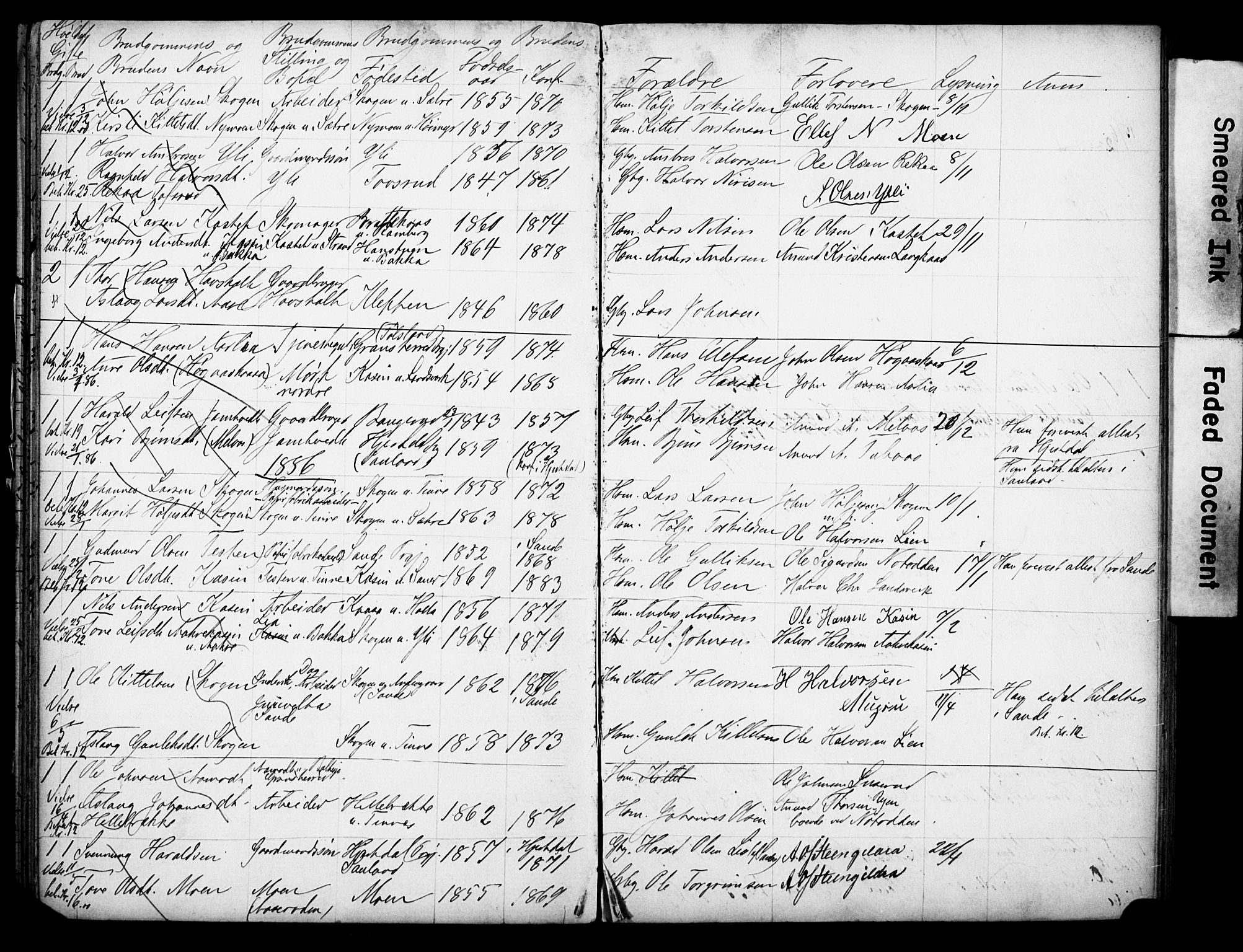 Heddal kirkebøker, AV/SAKO-A-268/H/Ha/L0001: Banns register no. 1, 1865-1918