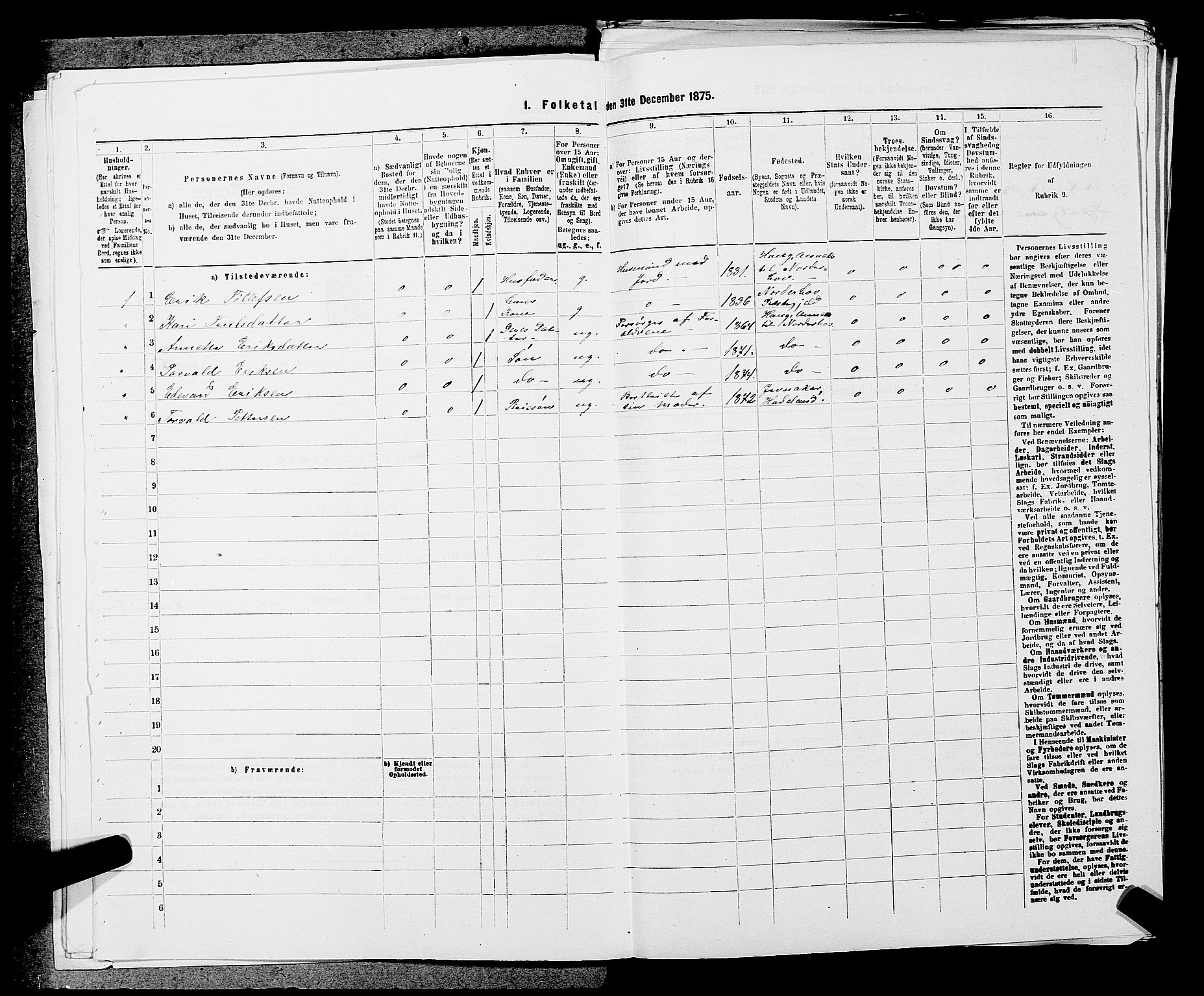 SAKO, 1875 census for 0613L Norderhov/Norderhov, Haug og Lunder, 1875, p. 1507