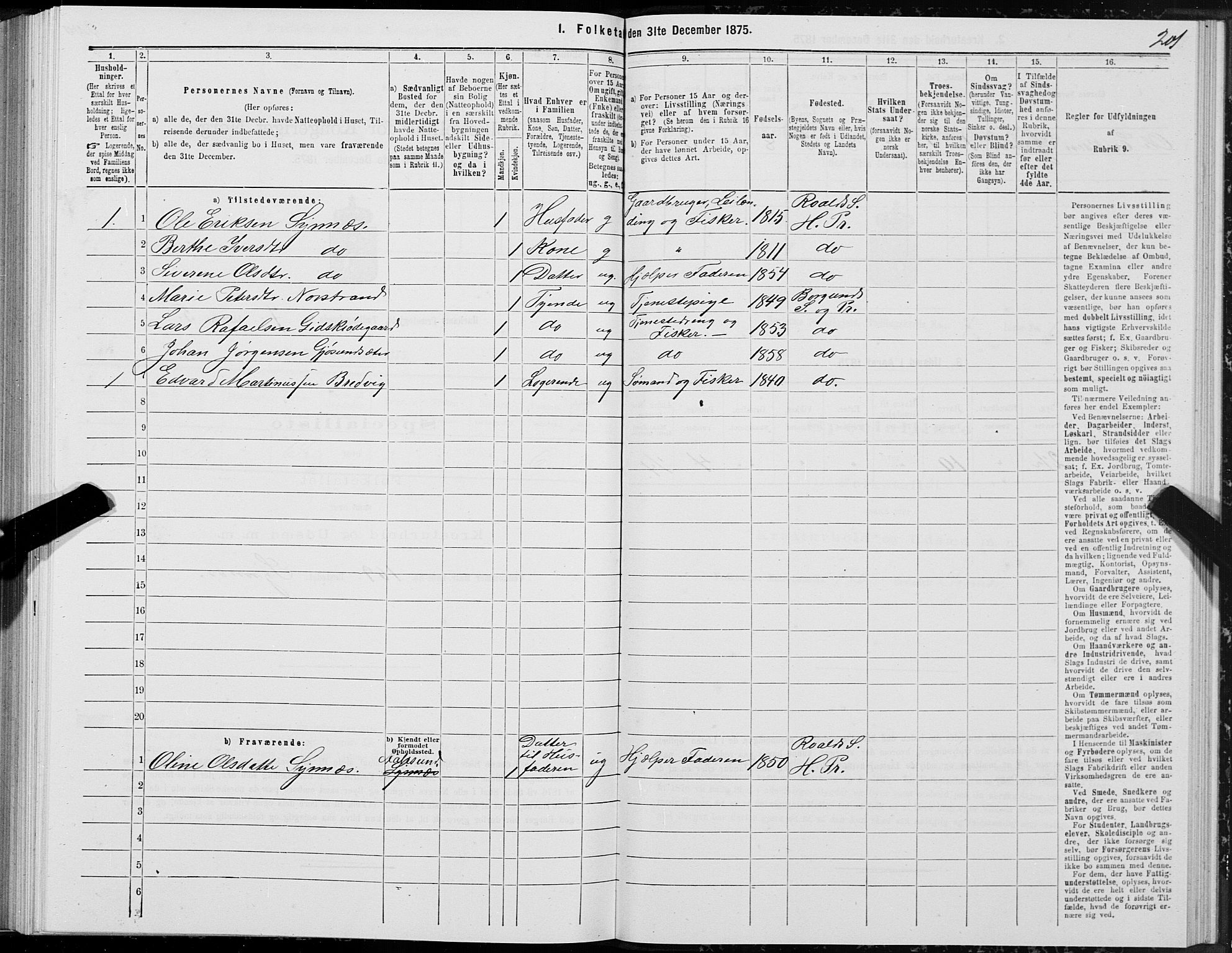 SAT, 1875 census for 1534P Haram, 1875, p. 3201