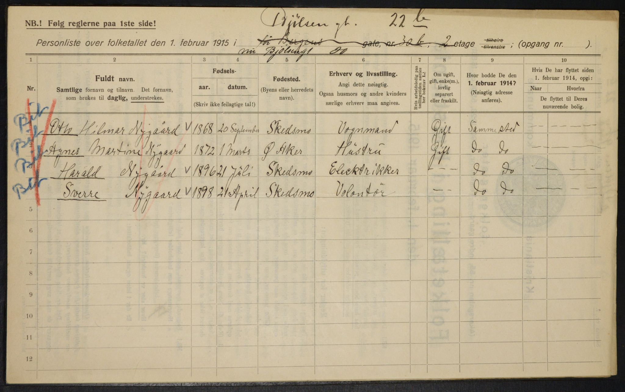 OBA, Municipal Census 1915 for Kristiania, 1915, p. 6604