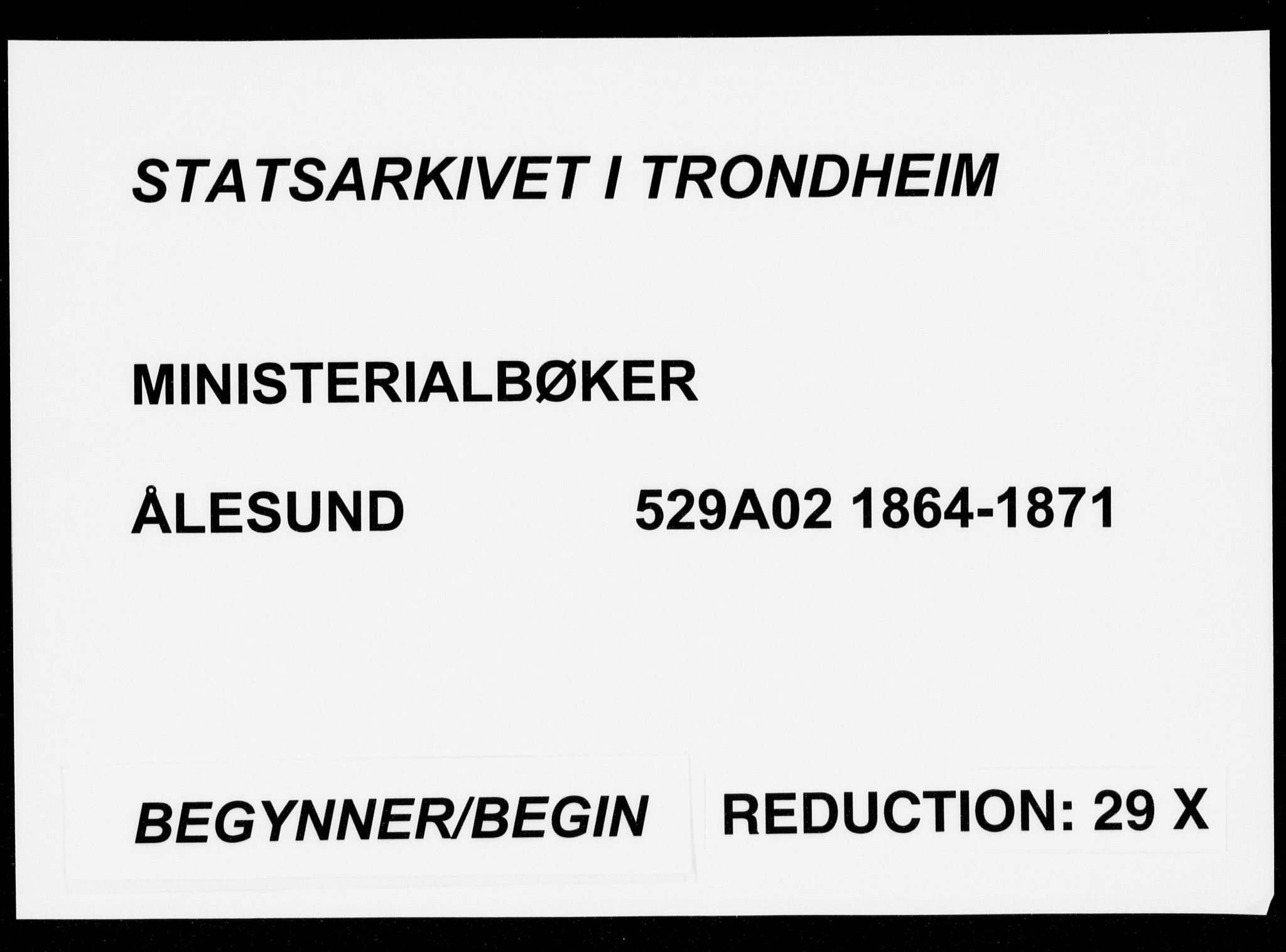 Ministerialprotokoller, klokkerbøker og fødselsregistre - Møre og Romsdal, SAT/A-1454/529/L0452: Parish register (official) no. 529A02, 1864-1871