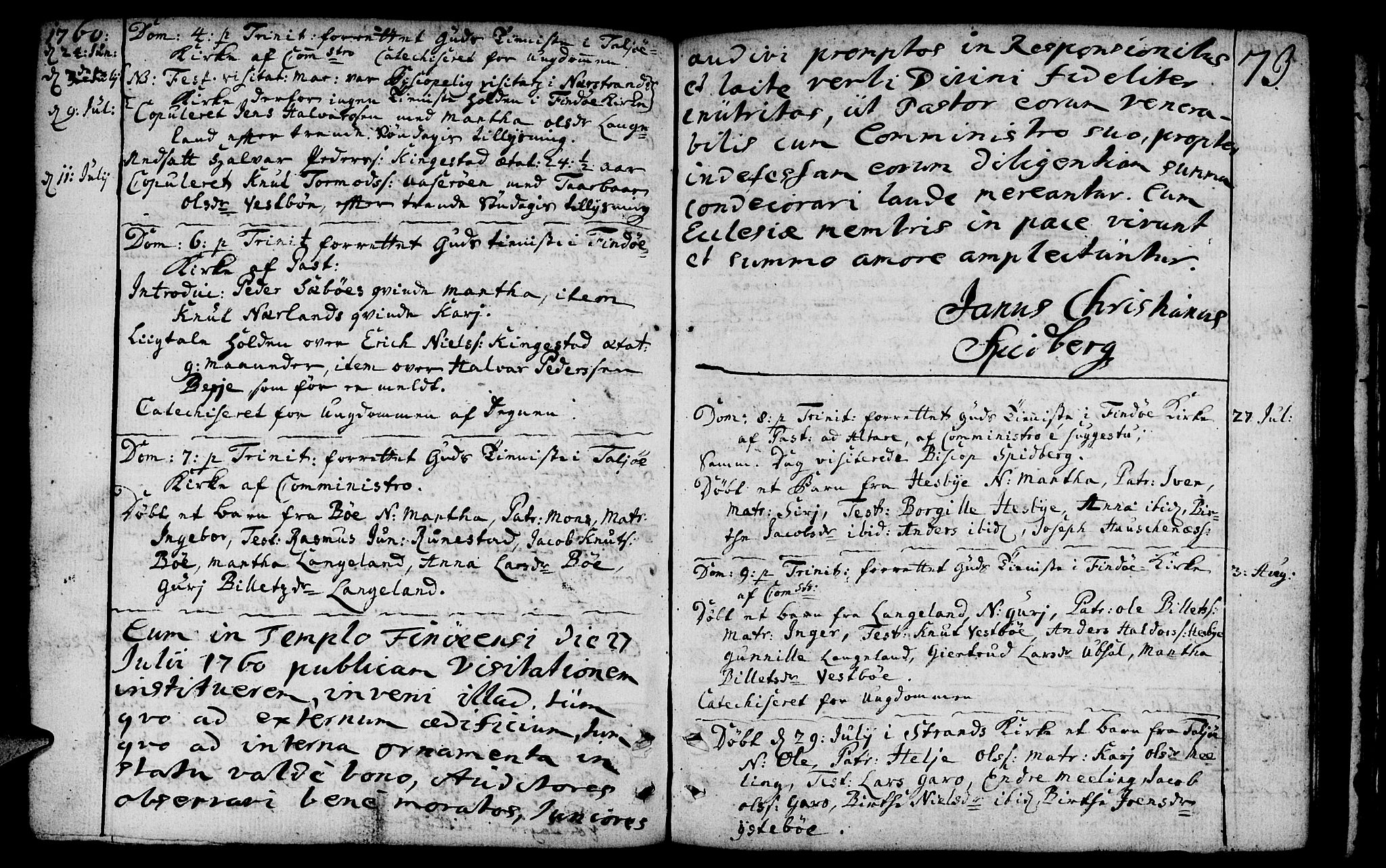 Finnøy sokneprestkontor, SAST/A-101825/H/Ha/Haa/L0004: Parish register (official) no. A 4, 1746-1772, p. 73