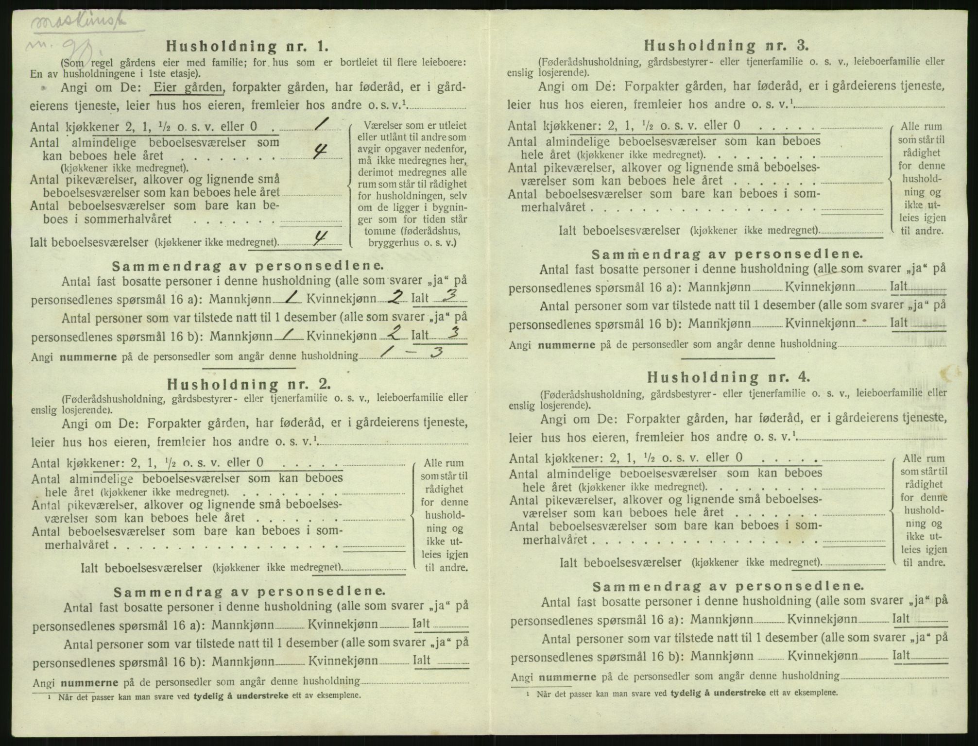 SAK, 1920 census for Vestre Moland, 1920, p. 528