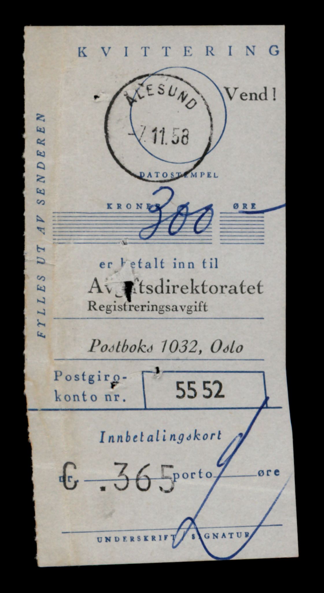 Møre og Romsdal vegkontor - Ålesund trafikkstasjon, AV/SAT-A-4099/F/Fe/L0003: Registreringskort for kjøretøy T 232 - T 340, 1927-1998, p. 1948