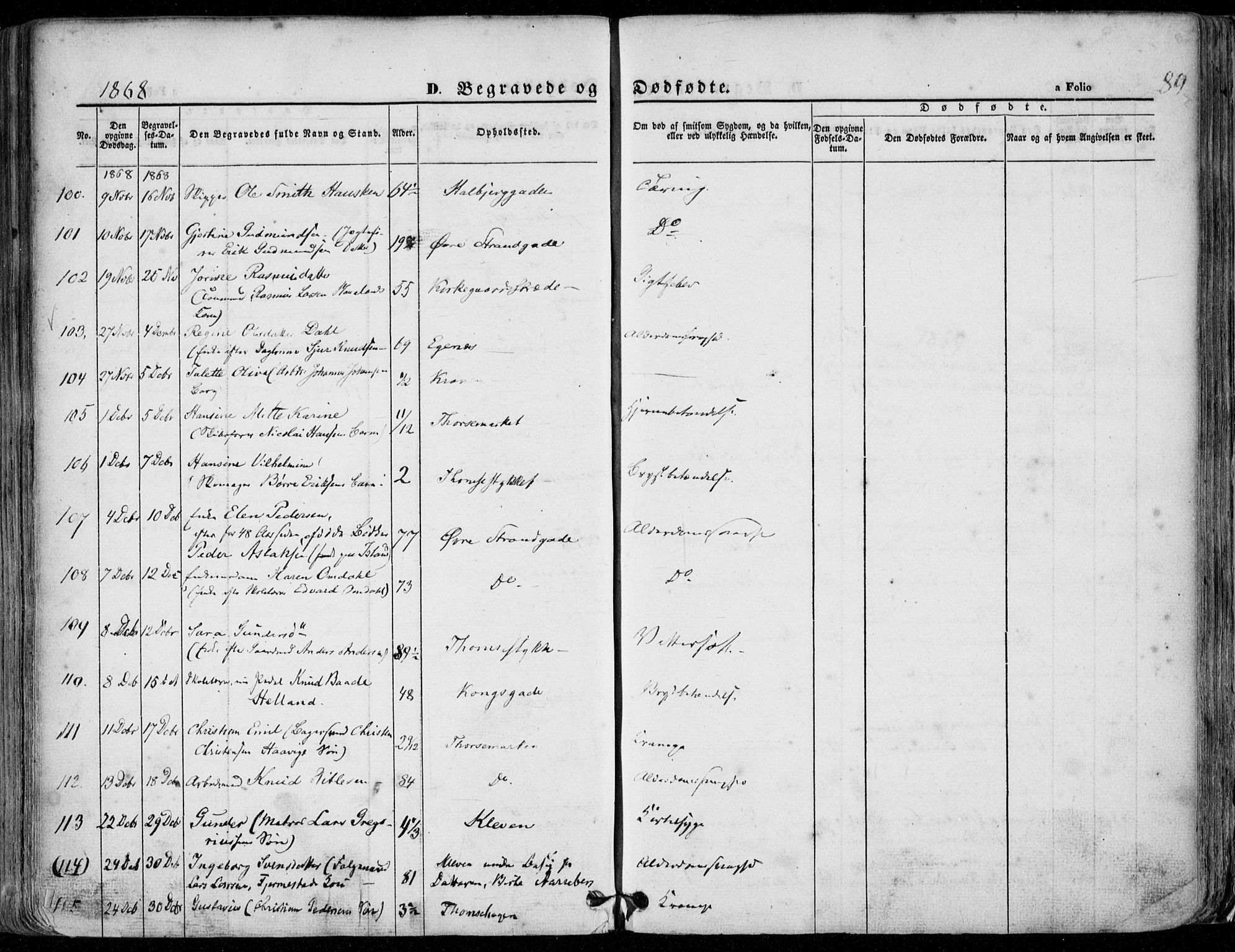 Domkirken sokneprestkontor, SAST/A-101812/001/30/30BA/L0020: Parish register (official) no. A 19, 1858-1877, p. 89