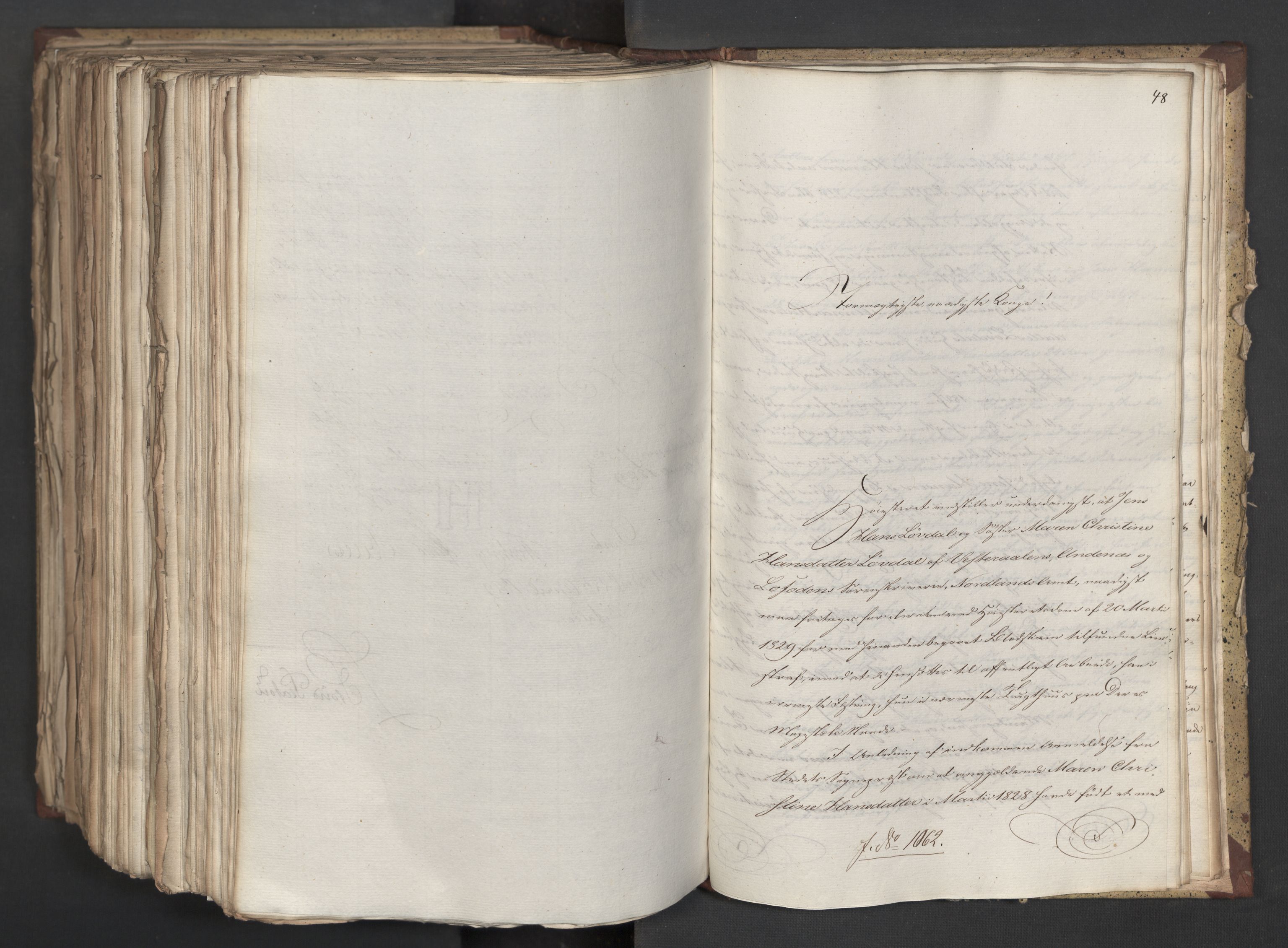 Statsrådsavdelingen i Stockholm, RA/S-1003/D/Da/L0058: Regjeringsinnstillinger nr. 808-1073, 1829, p. 750