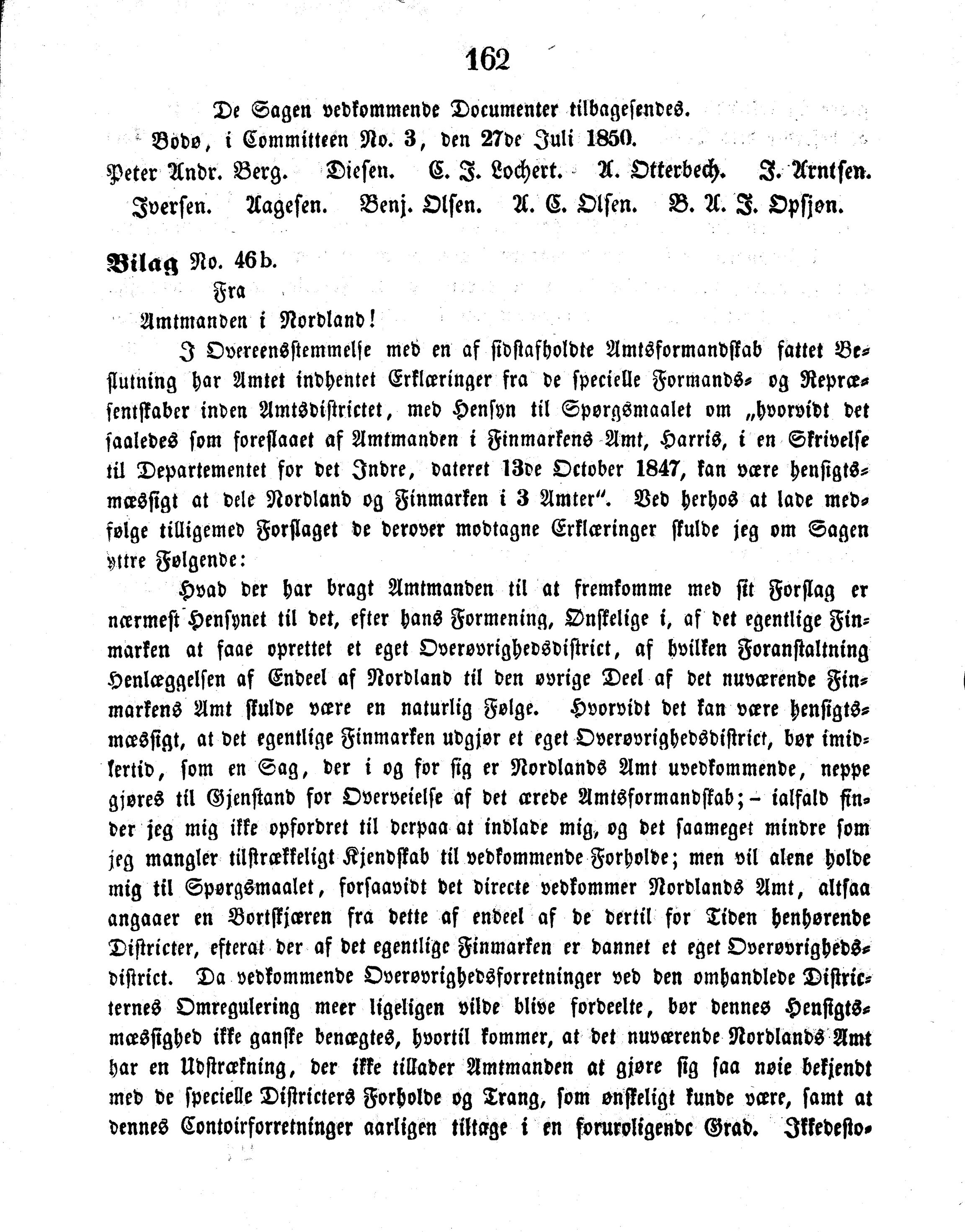 Nordland Fylkeskommune. Fylkestinget, AIN/NFK-17/176/A/Ac/L0003: Fylkestingsforhandlinger 1850-1860, 1850-1860