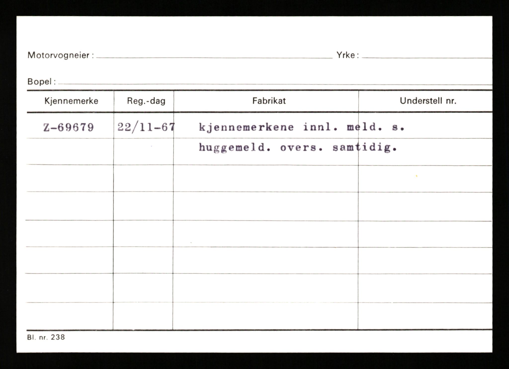 Stavanger trafikkstasjon, AV/SAST-A-101942/0/G/L0008: Registreringsnummer: 67519 - 84533, 1930-1971, p. 237