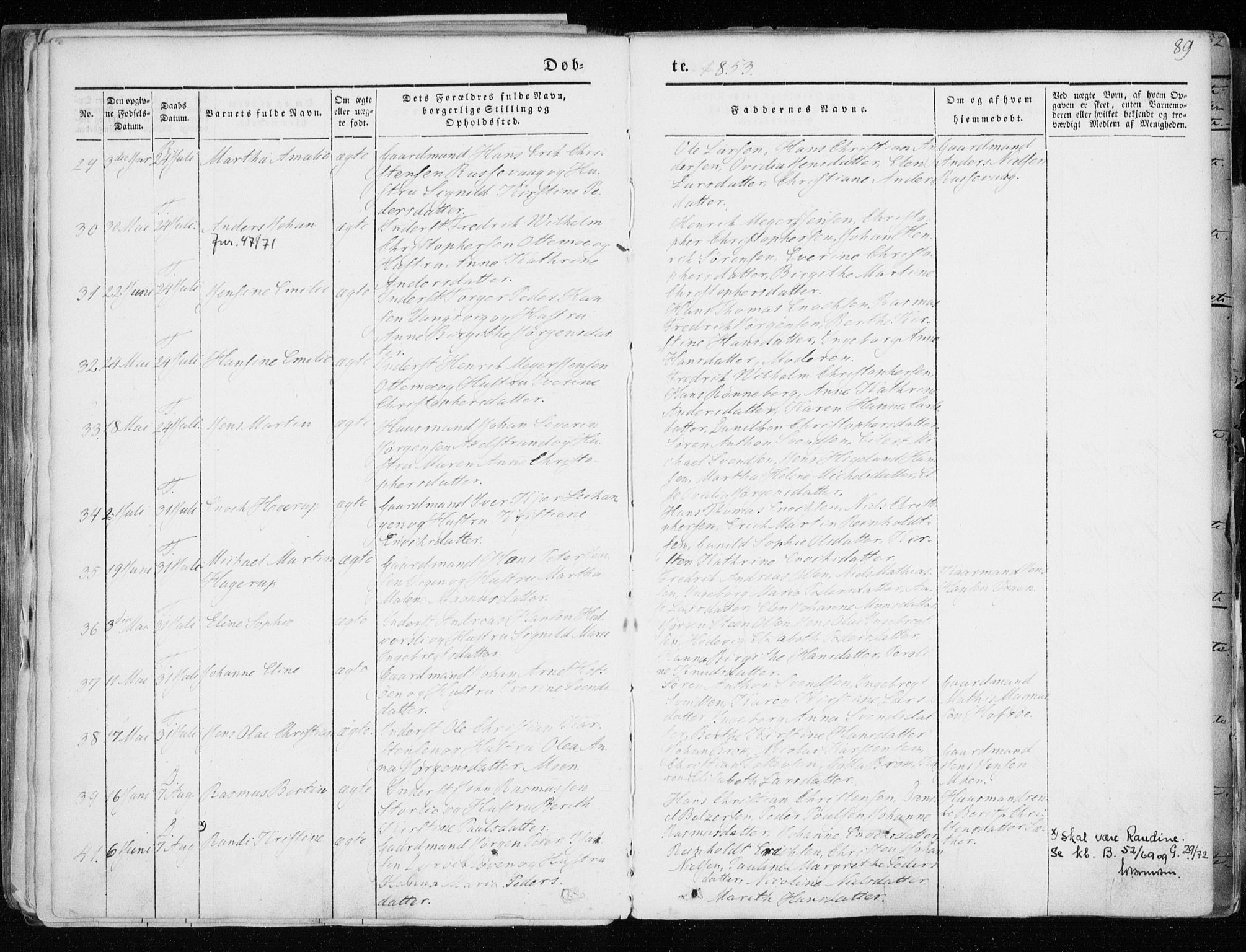 Tranøy sokneprestkontor, AV/SATØ-S-1313/I/Ia/Iaa/L0006kirke: Parish register (official) no. 6, 1844-1855, p. 89