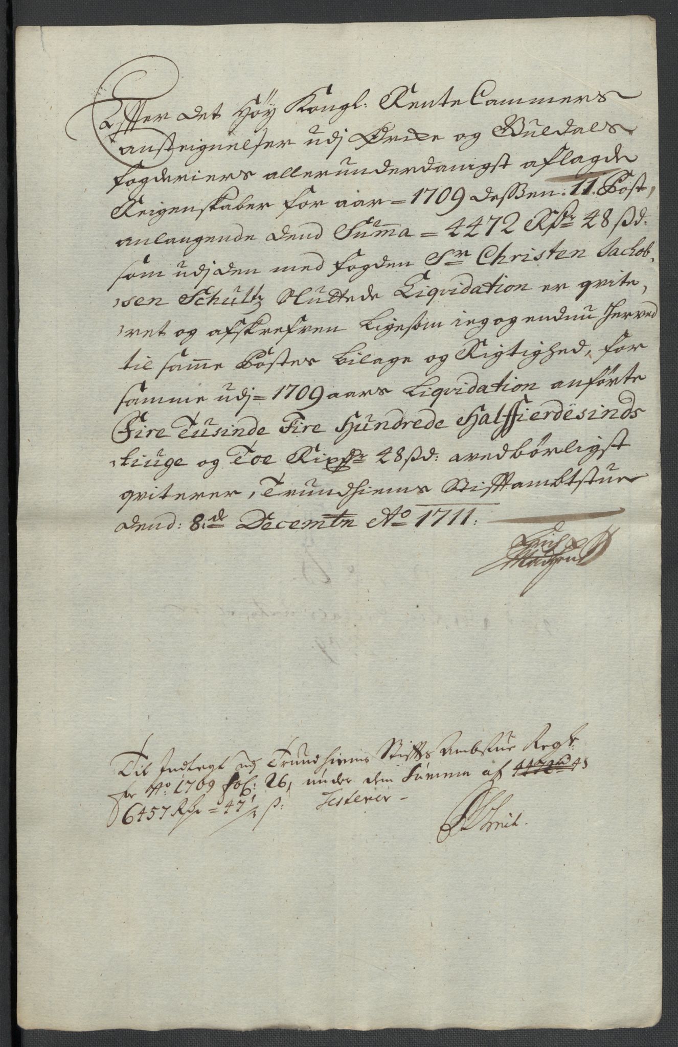 Rentekammeret inntil 1814, Reviderte regnskaper, Fogderegnskap, RA/EA-4092/R60/L3959: Fogderegnskap Orkdal og Gauldal, 1709, p. 495