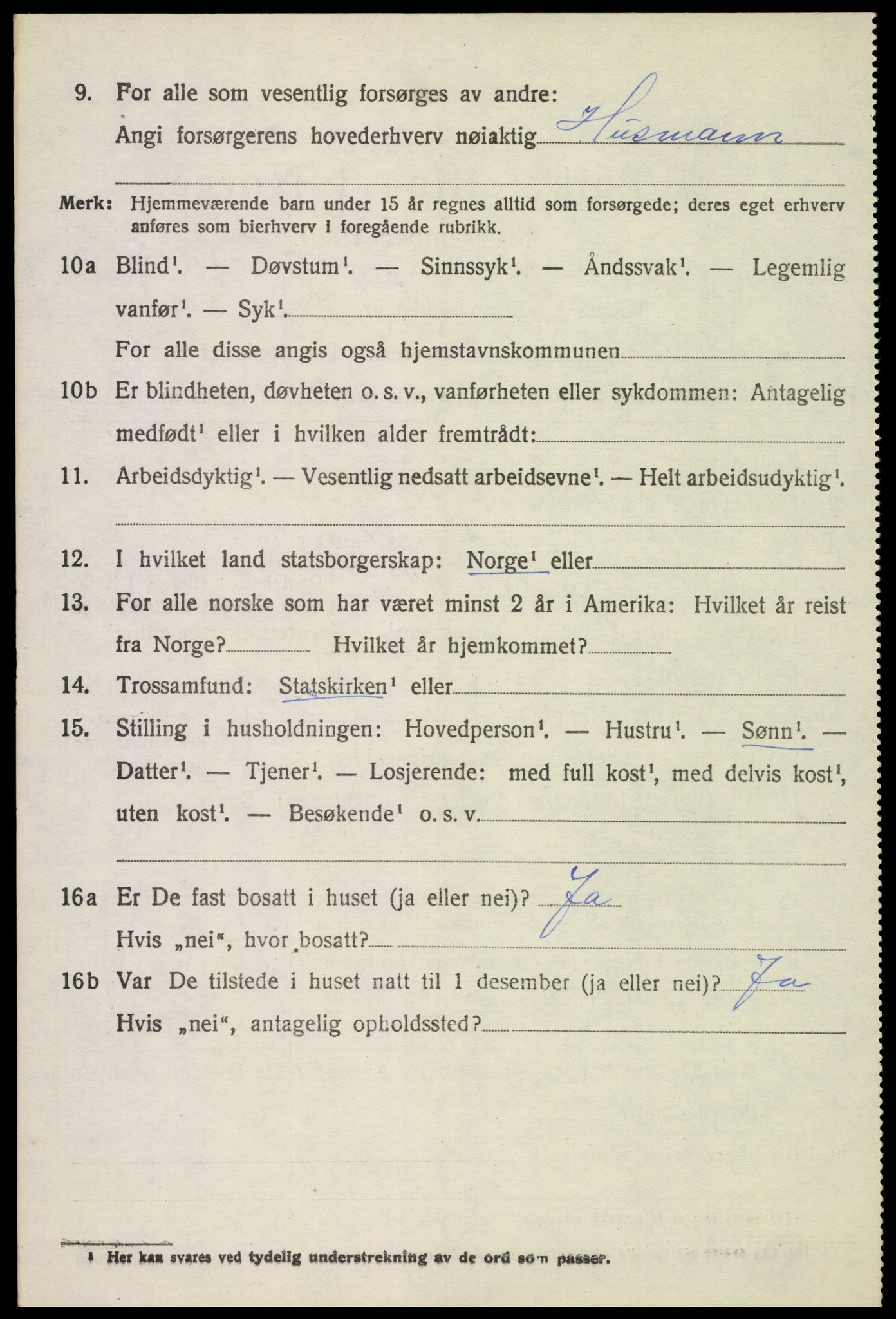 SAH, 1920 census for Romedal, 1920, p. 12588