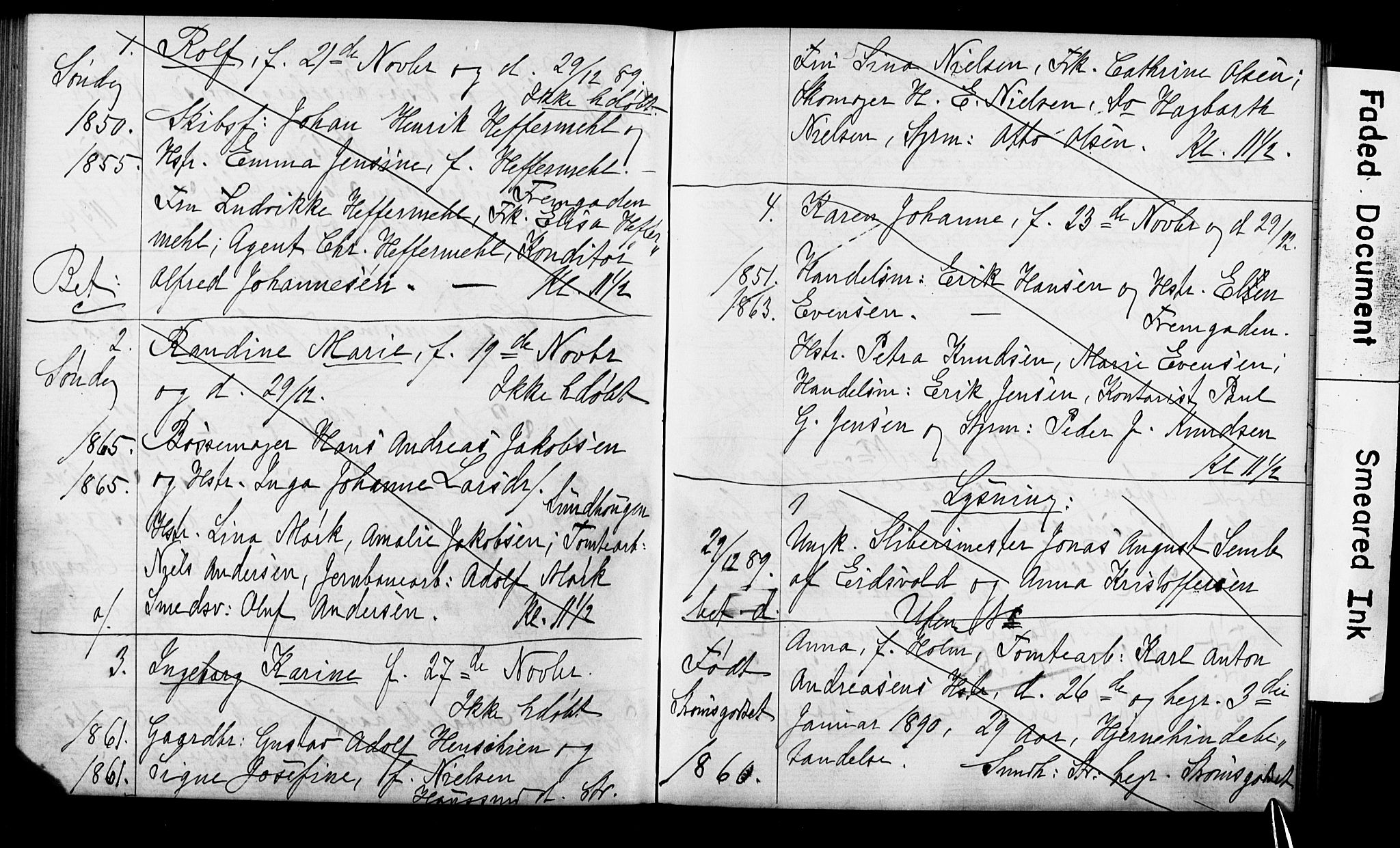 Strømsø kirkebøker, SAKO/A-246/Y/Ya/L0003: Parish register draft no. I 3, 1886-1891