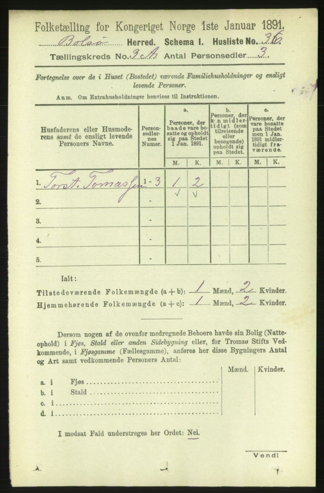 RA, 1891 census for 1544 Bolsøy, 1891, p. 1771