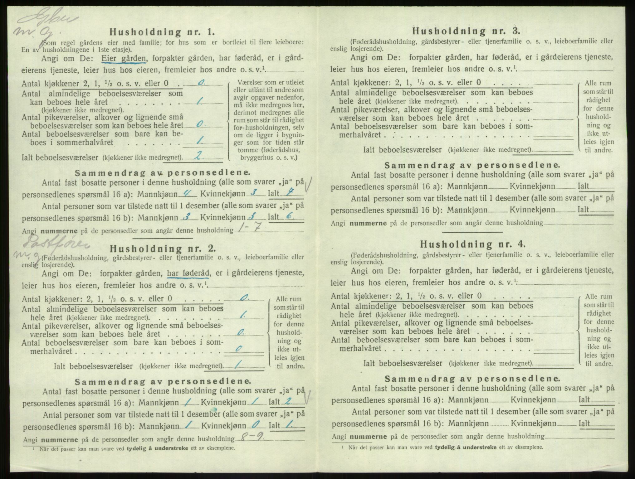 SAB, 1920 census for Fjaler, 1920, p. 665