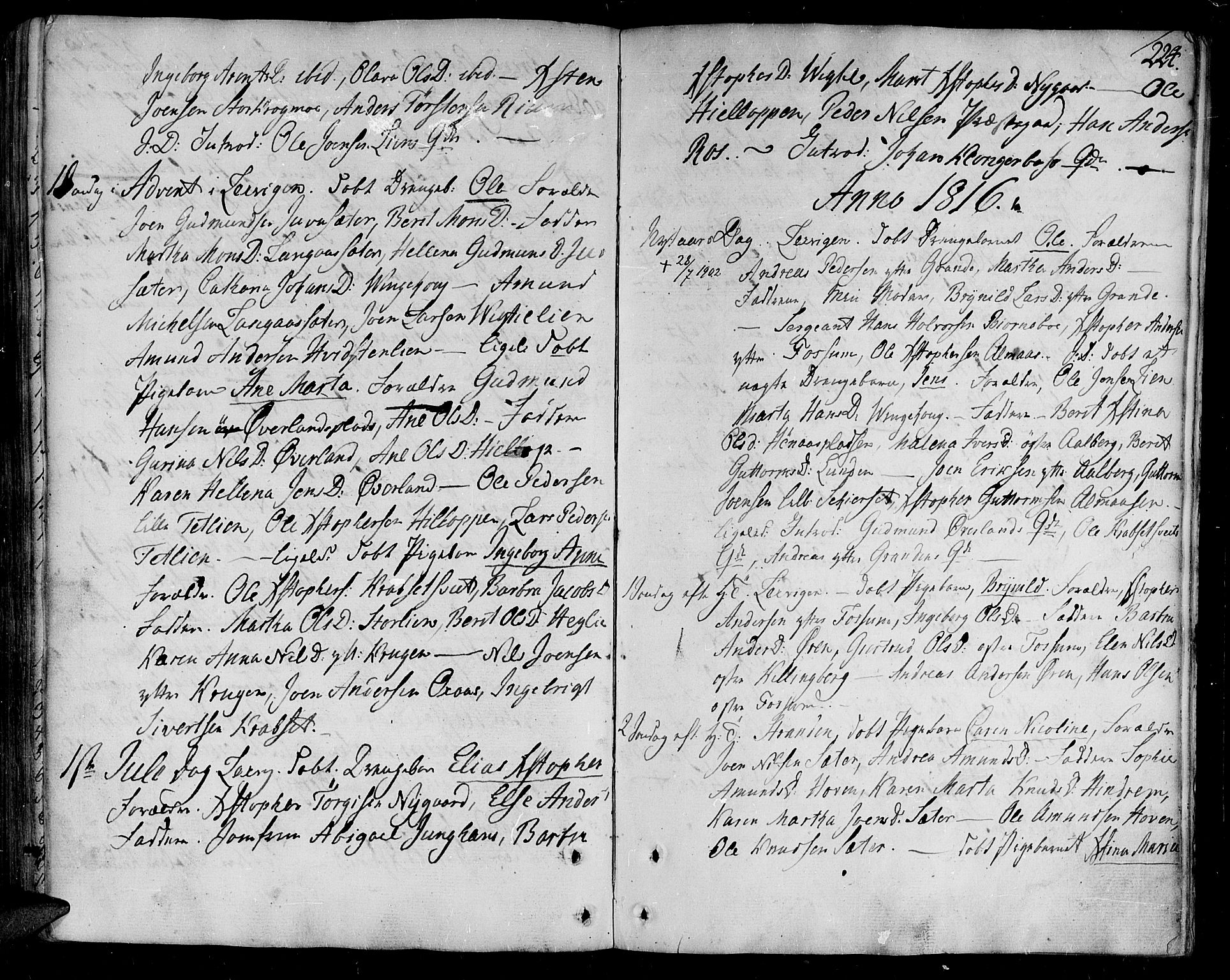Ministerialprotokoller, klokkerbøker og fødselsregistre - Nord-Trøndelag, SAT/A-1458/701/L0004: Parish register (official) no. 701A04, 1783-1816, p. 224