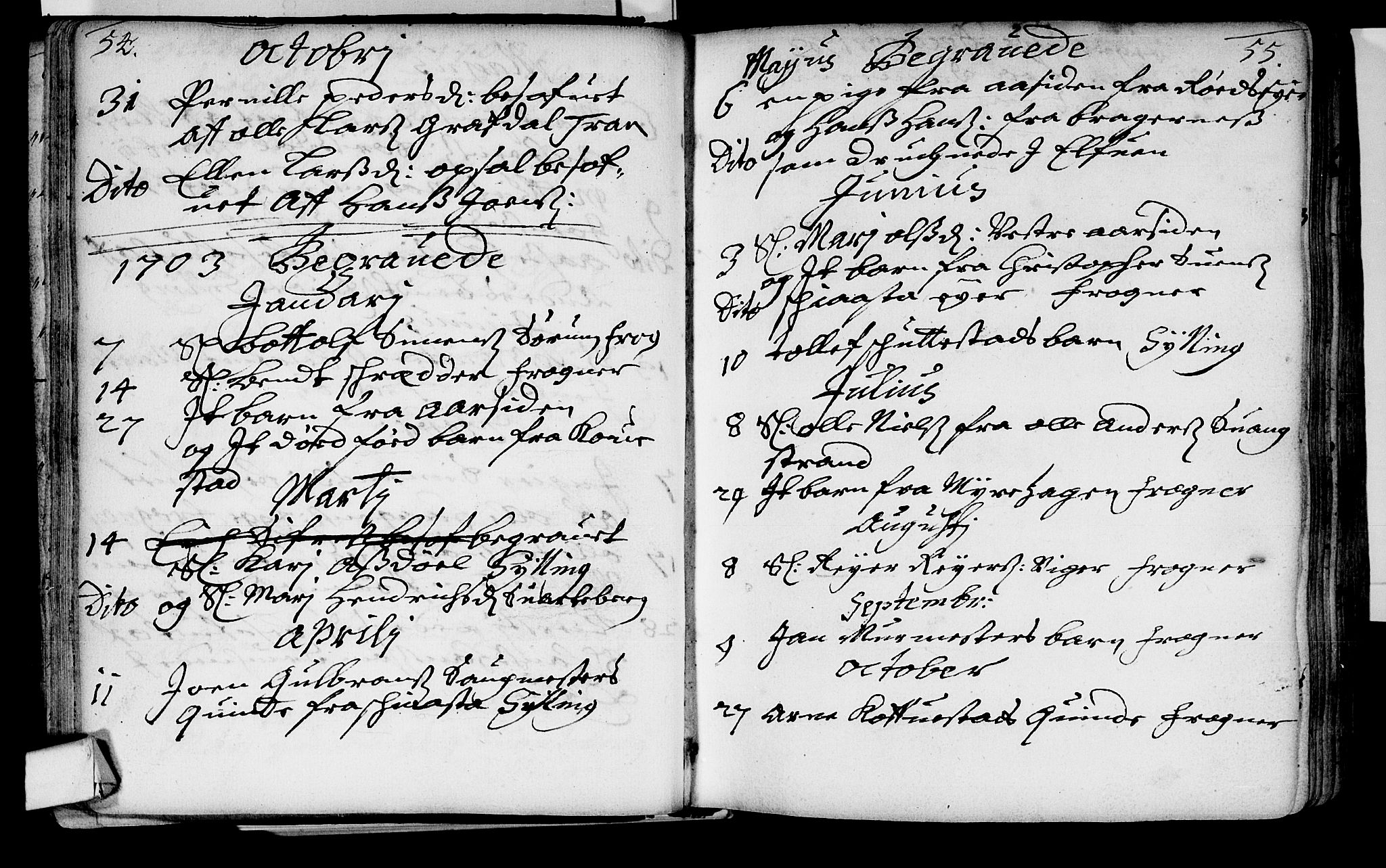 Lier kirkebøker, AV/SAKO-A-230/F/Fa/L0002: Parish register (official) no. I 2, 1701-1726, p. 54-55