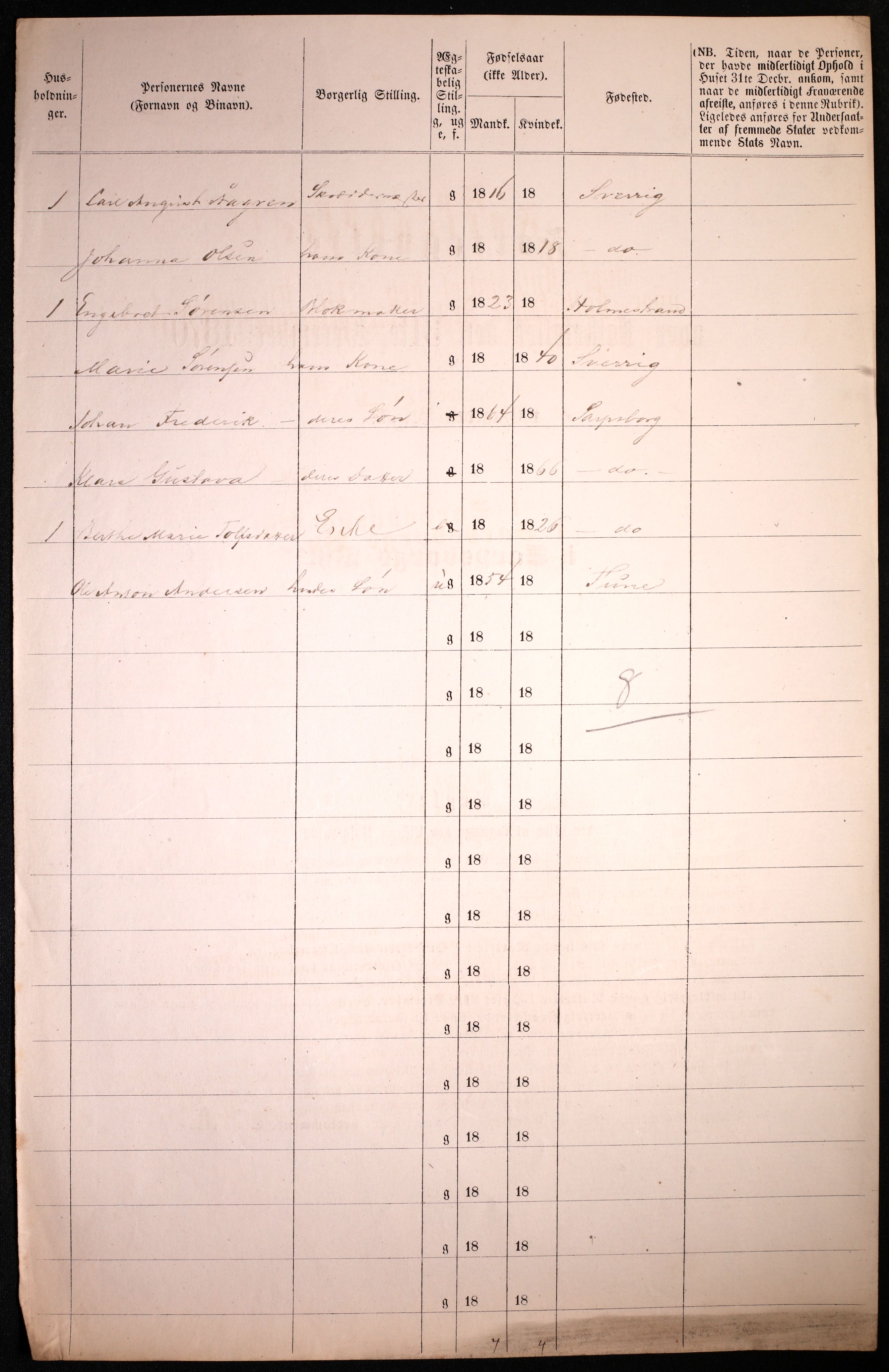 RA, 1870 census for 0102 Sarpsborg, 1870, p. 162