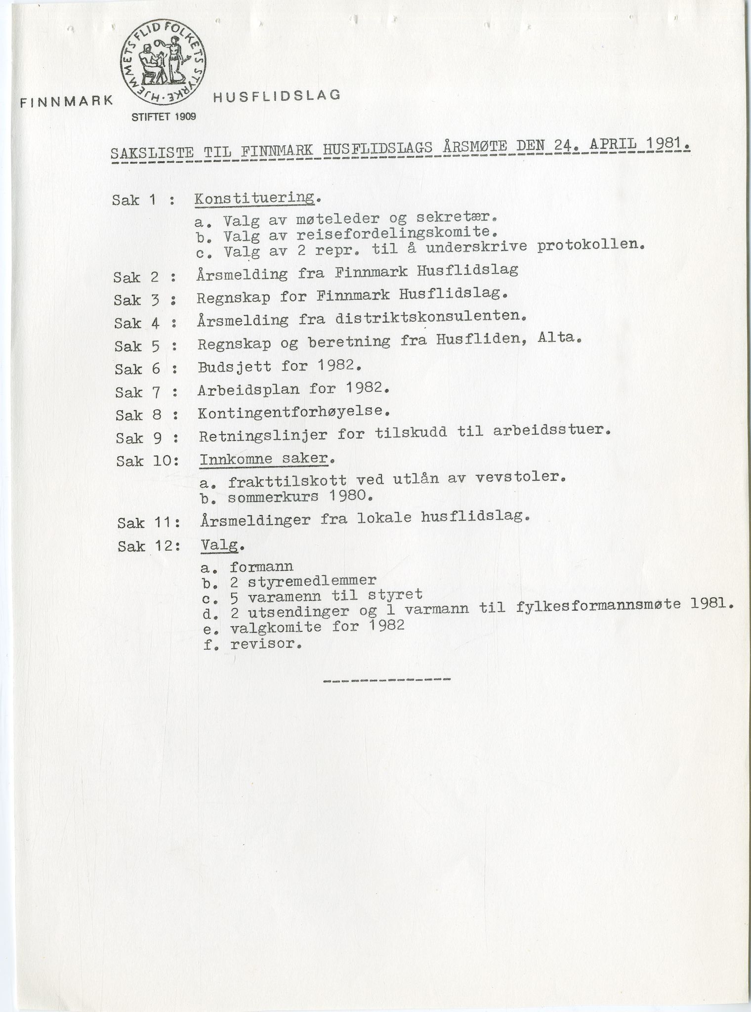 Finnmark Husflidslag, FMFB/A-1134/A/L0002: Møtebok, 1971-1983, p. 201