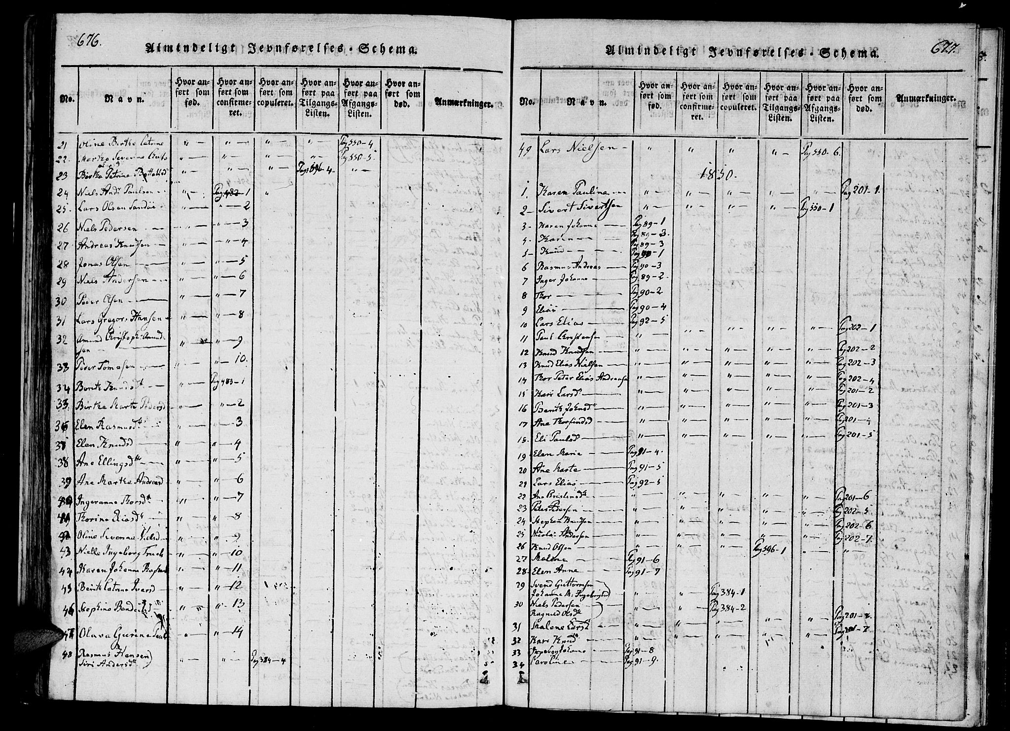 Ministerialprotokoller, klokkerbøker og fødselsregistre - Møre og Romsdal, AV/SAT-A-1454/561/L0727: Parish register (official) no. 561A01, 1817-1858, p. 676-677