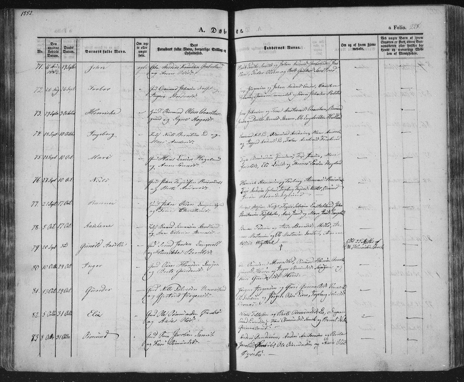 Vennesla sokneprestkontor, AV/SAK-1111-0045/Fa/Fac/L0004: Parish register (official) no. A 4, 1834-1855, p. 228