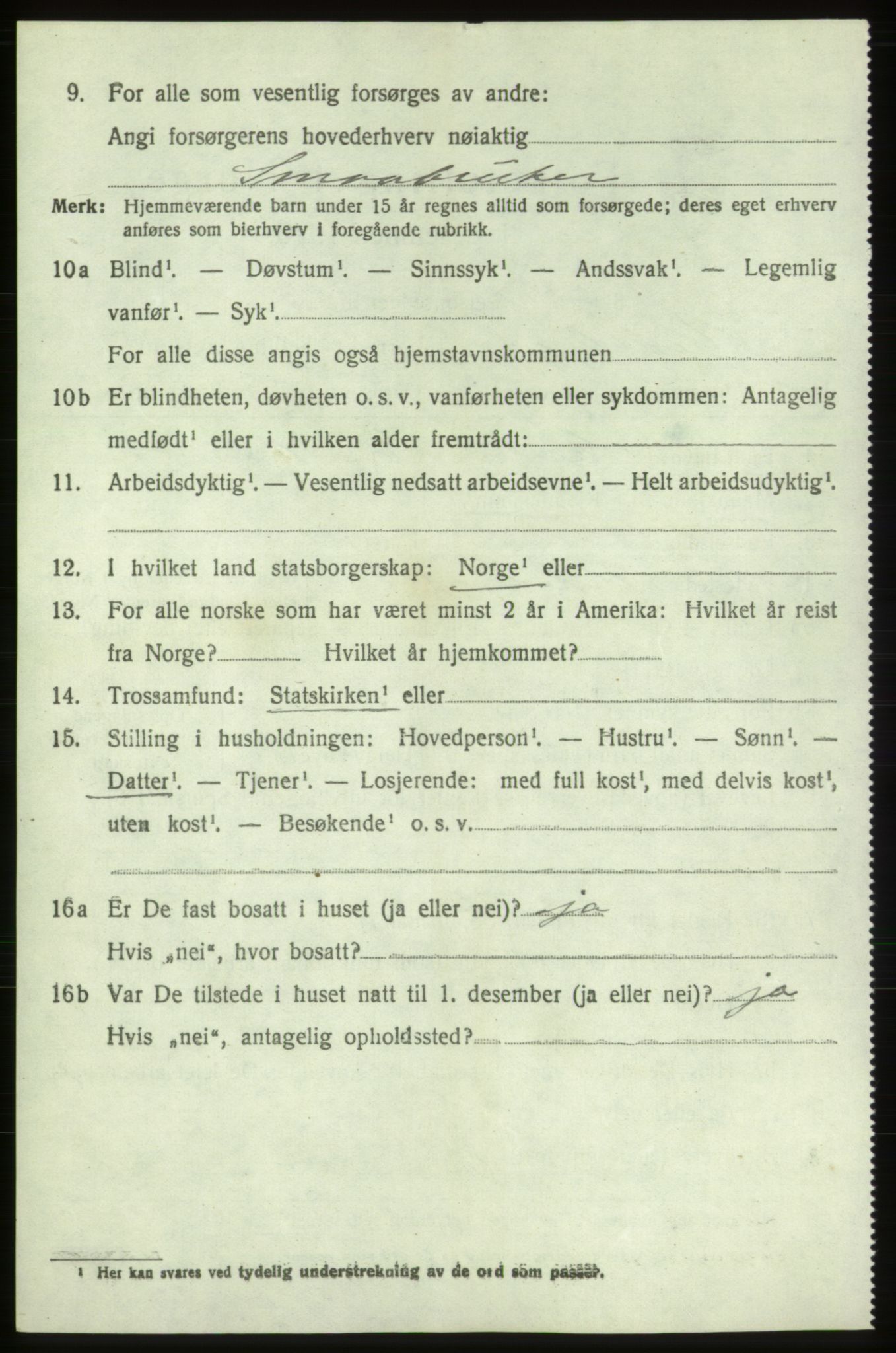 SAB, 1920 census for Vikebygd, 1920, p. 834