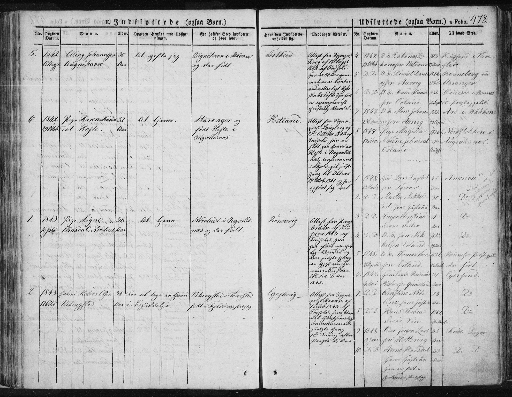 Tysvær sokneprestkontor, AV/SAST-A -101864/H/Ha/Haa/L0001: Parish register (official) no. A 1.2, 1831-1856, p. 478