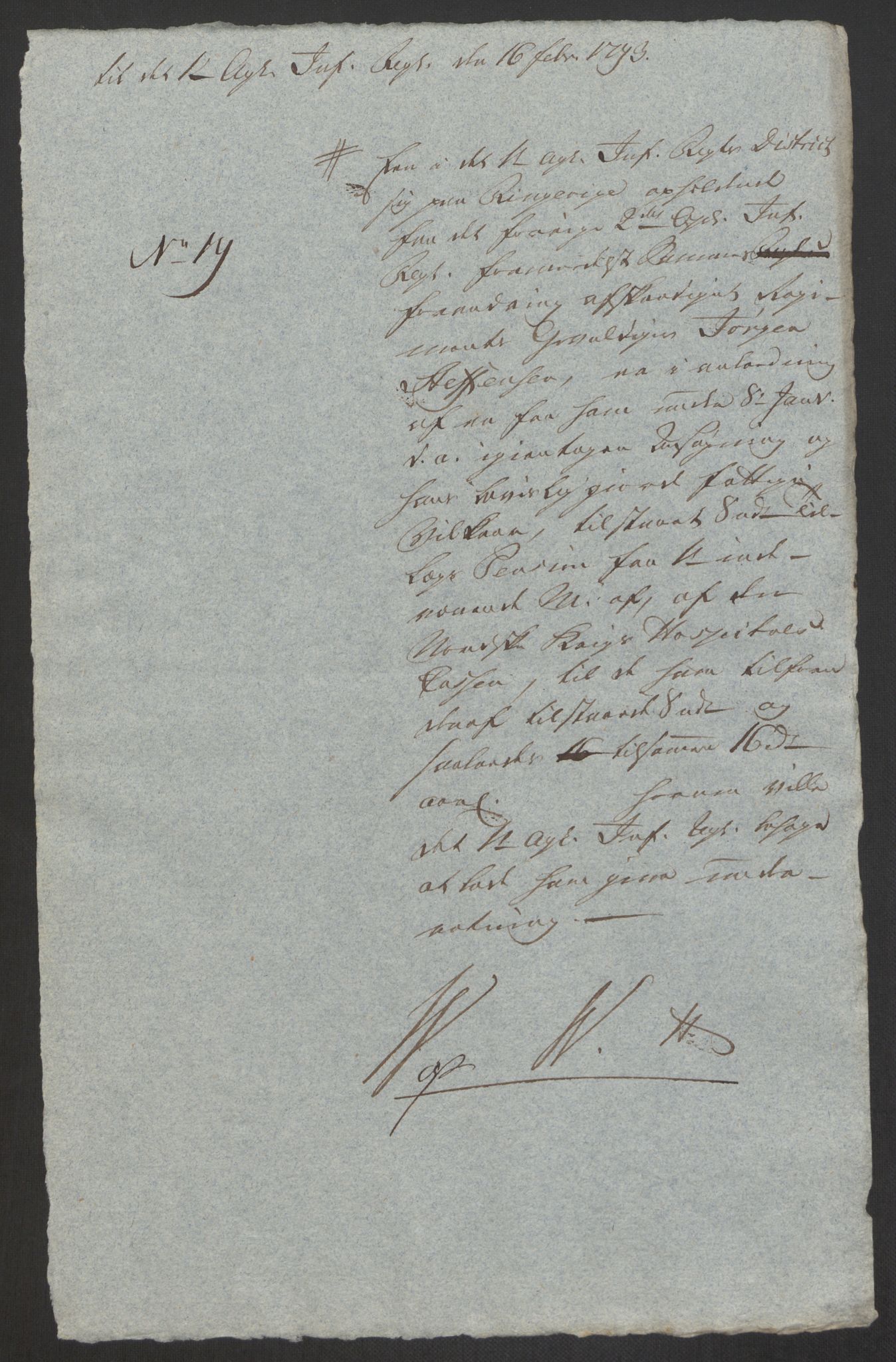 Forsvaret, Den norske kvesthuskasse/krigshospitalkasse, AV/RA-RAFA-1887/F/Fa/L0008: Konsepter, 1790-1793, p. 1038