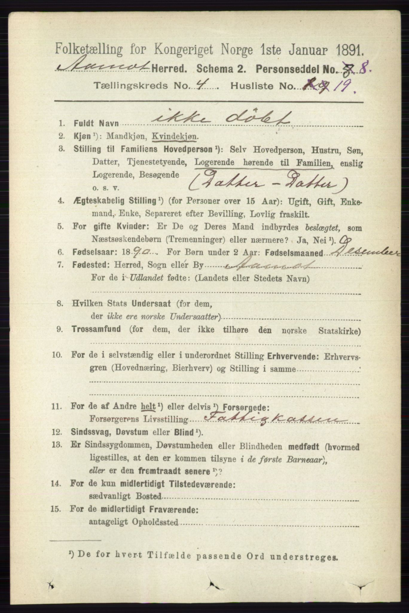 RA, 1891 census for 0429 Åmot, 1891, p. 2249