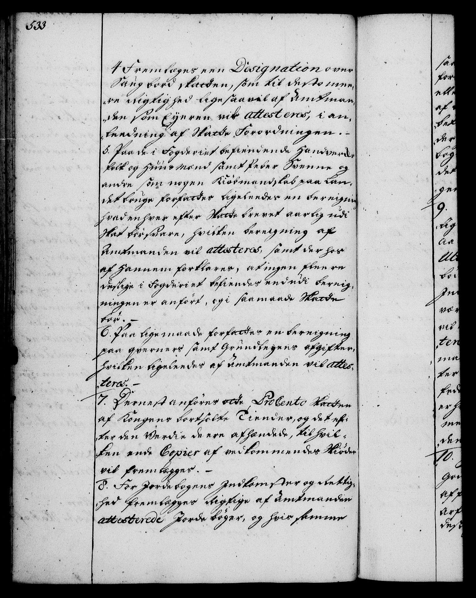 Rentekammeret, Kammerkanselliet, RA/EA-3111/G/Gg/Ggi/L0002: Norsk instruksjonsprotokoll med register (merket RK 53.35), 1729-1751, p. 533