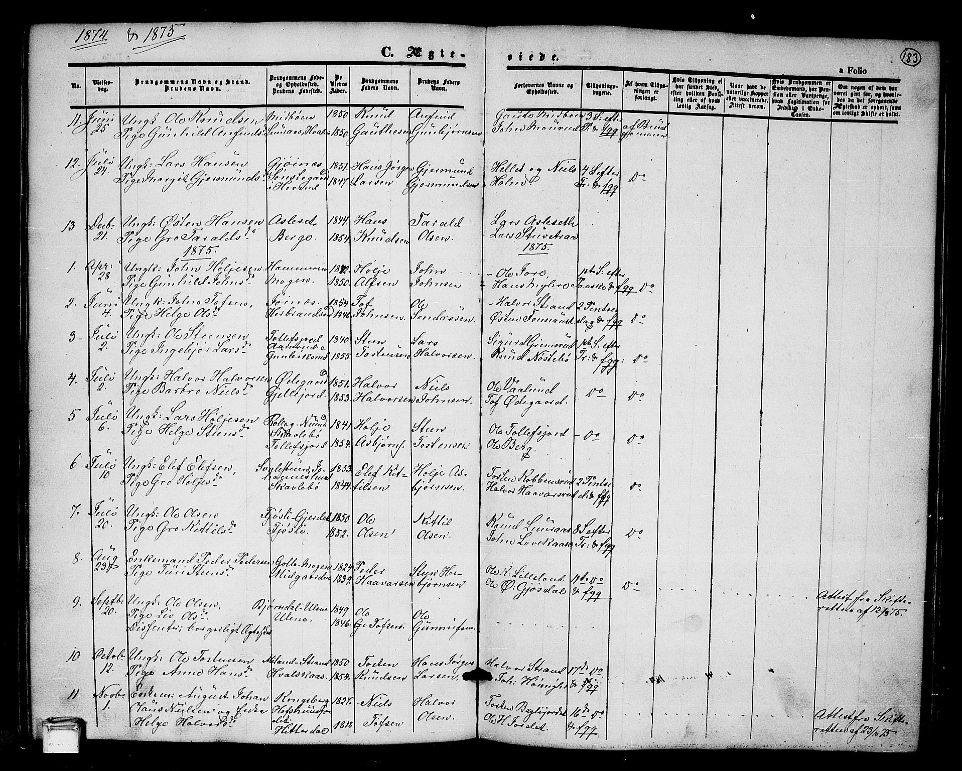 Tinn kirkebøker, SAKO/A-308/G/Ga/L0002: Parish register (copy) no. I 2, 1851-1883, p. 183