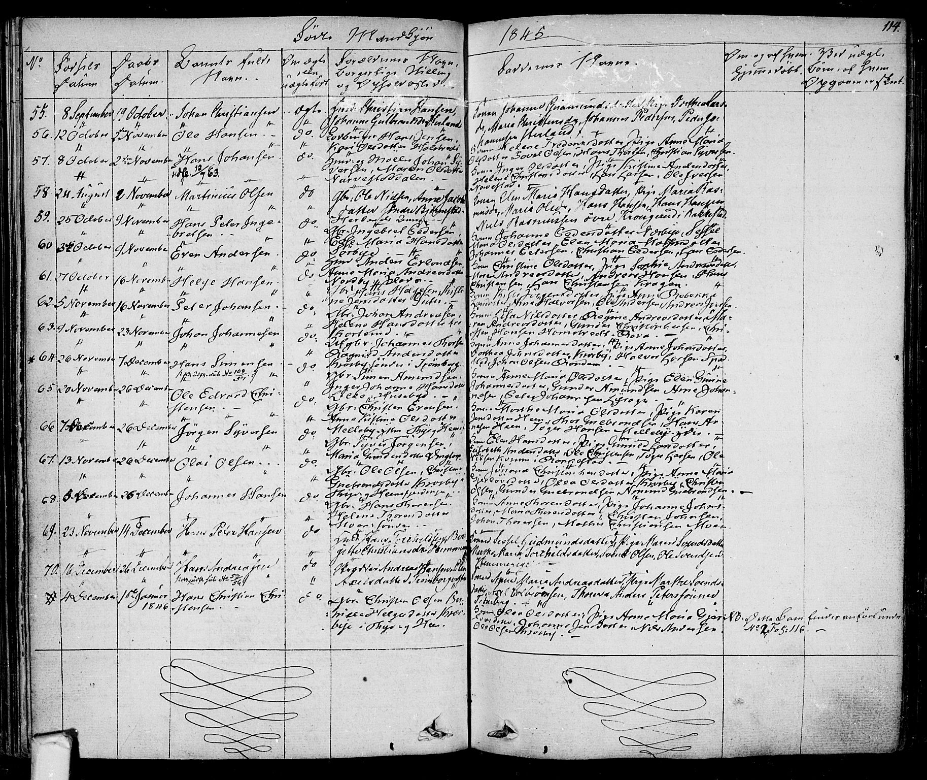 Eidsberg prestekontor Kirkebøker, SAO/A-10905/F/Fa/L0008: Parish register (official) no. I 8, 1832-1848, p. 114
