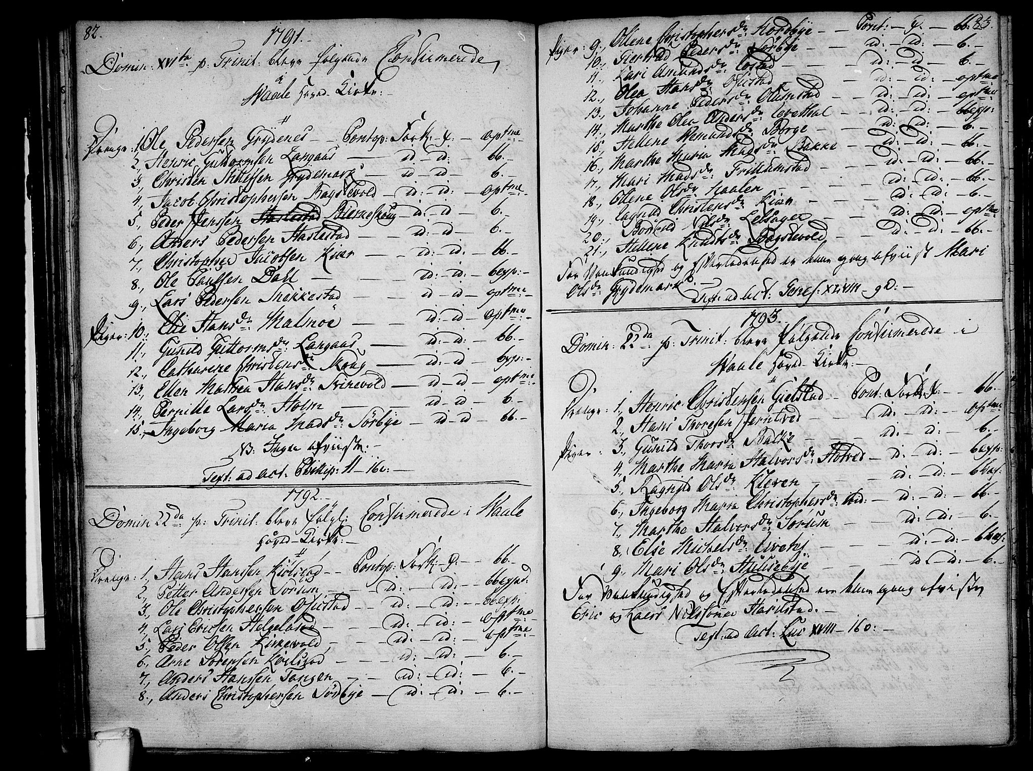 Våle kirkebøker, SAKO/A-334/F/Fa/L0005: Parish register (official) no. I 5, 1773-1808, p. 82-83