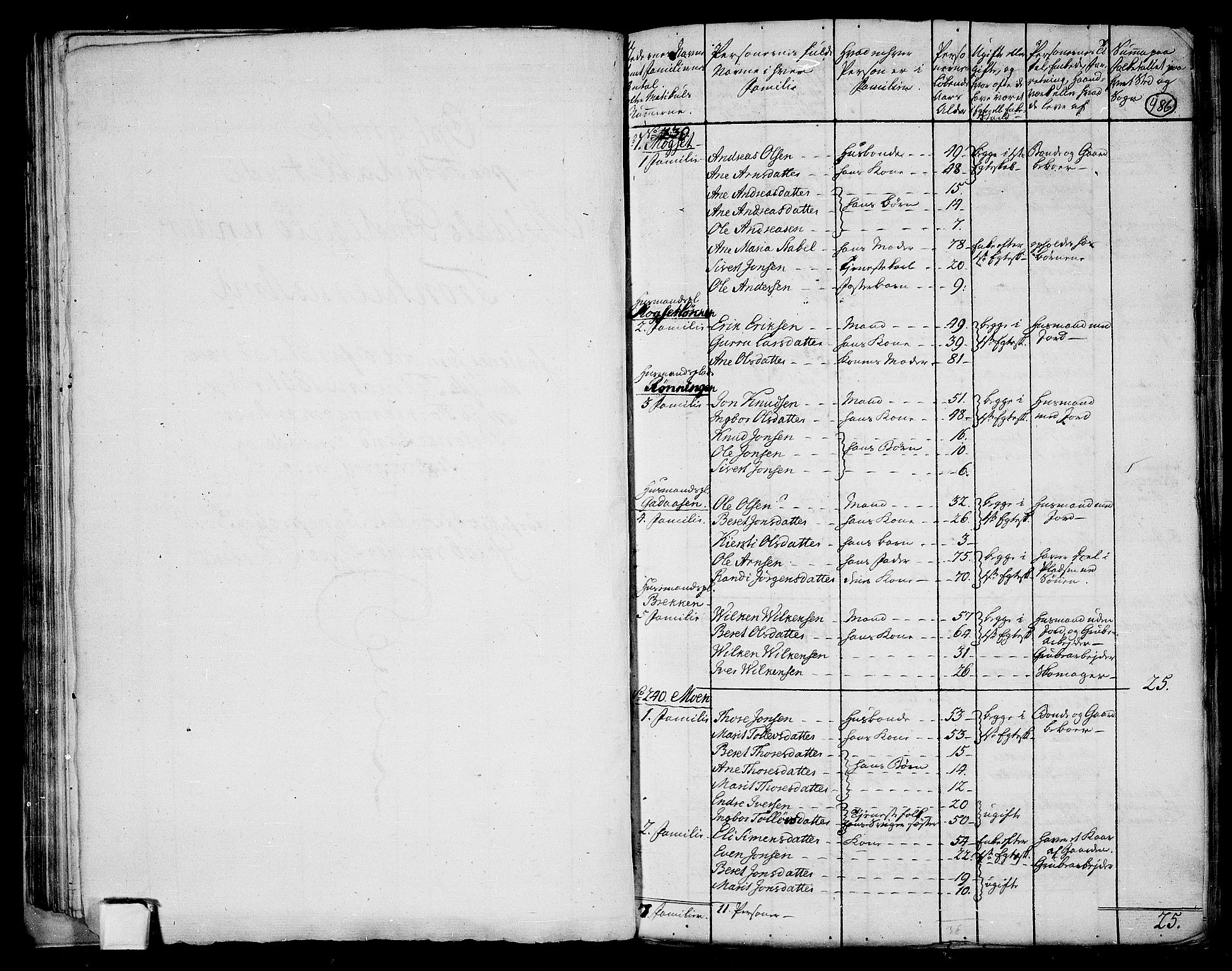 RA, 1801 census for 1636P Meldal, 1801, p. 485b-486a