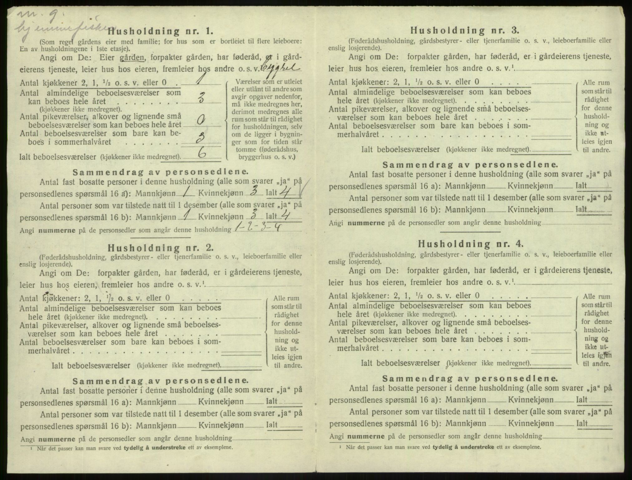 SAB, 1920 census for Askvoll, 1920, p. 598