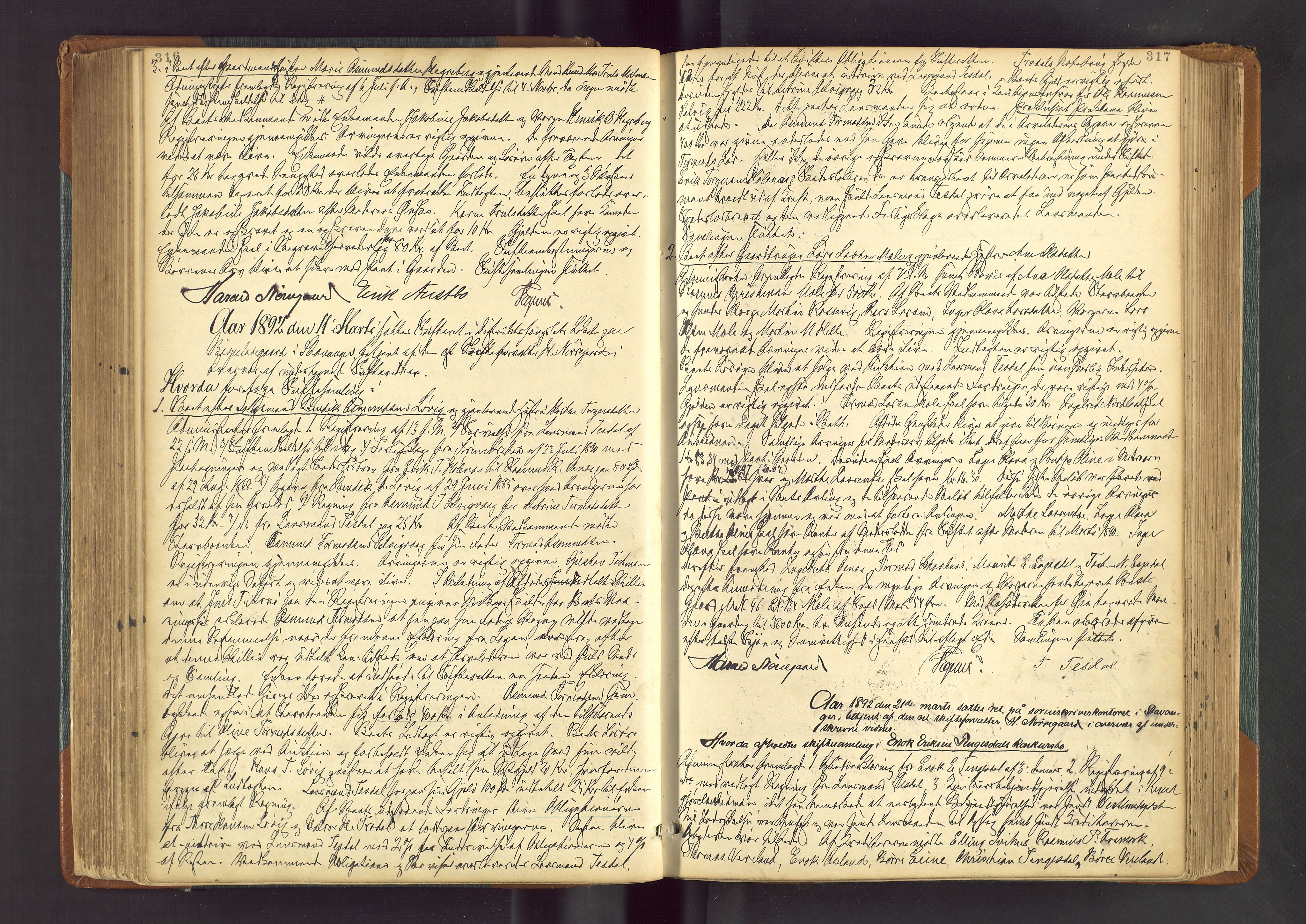 Ryfylke tingrett, AV/SAST-A-100055/001/IV/IVF/L0013: Skifteforhandlingsprotokoll D2 Høle og Rennesøy, 1880-1902, p. 316-317