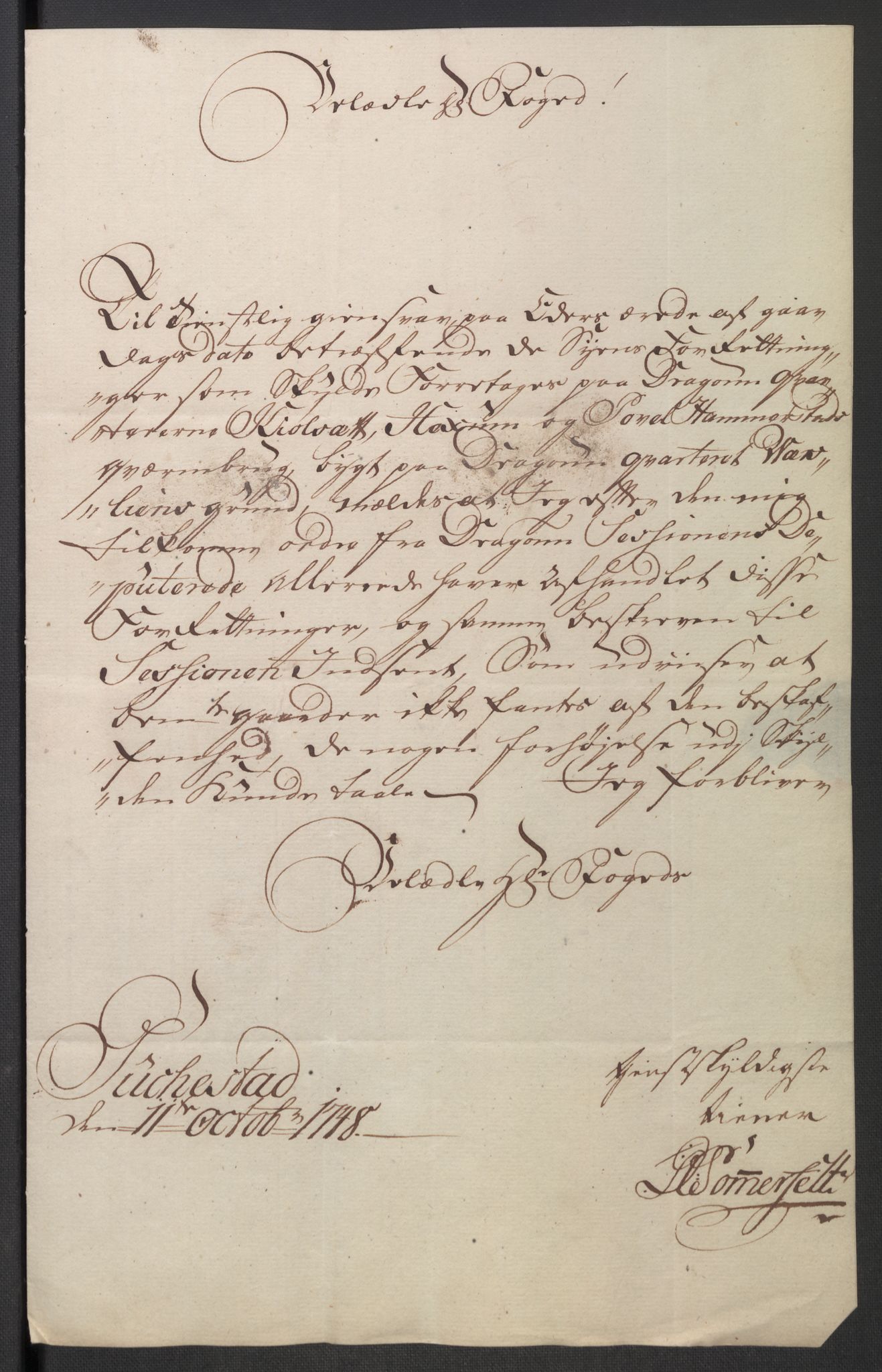 Rentekammeret inntil 1814, Reviderte regnskaper, Fogderegnskap, RA/EA-4092/R18/L1346: Fogderegnskap Hadeland, Toten og Valdres, 1747-1748, p. 262