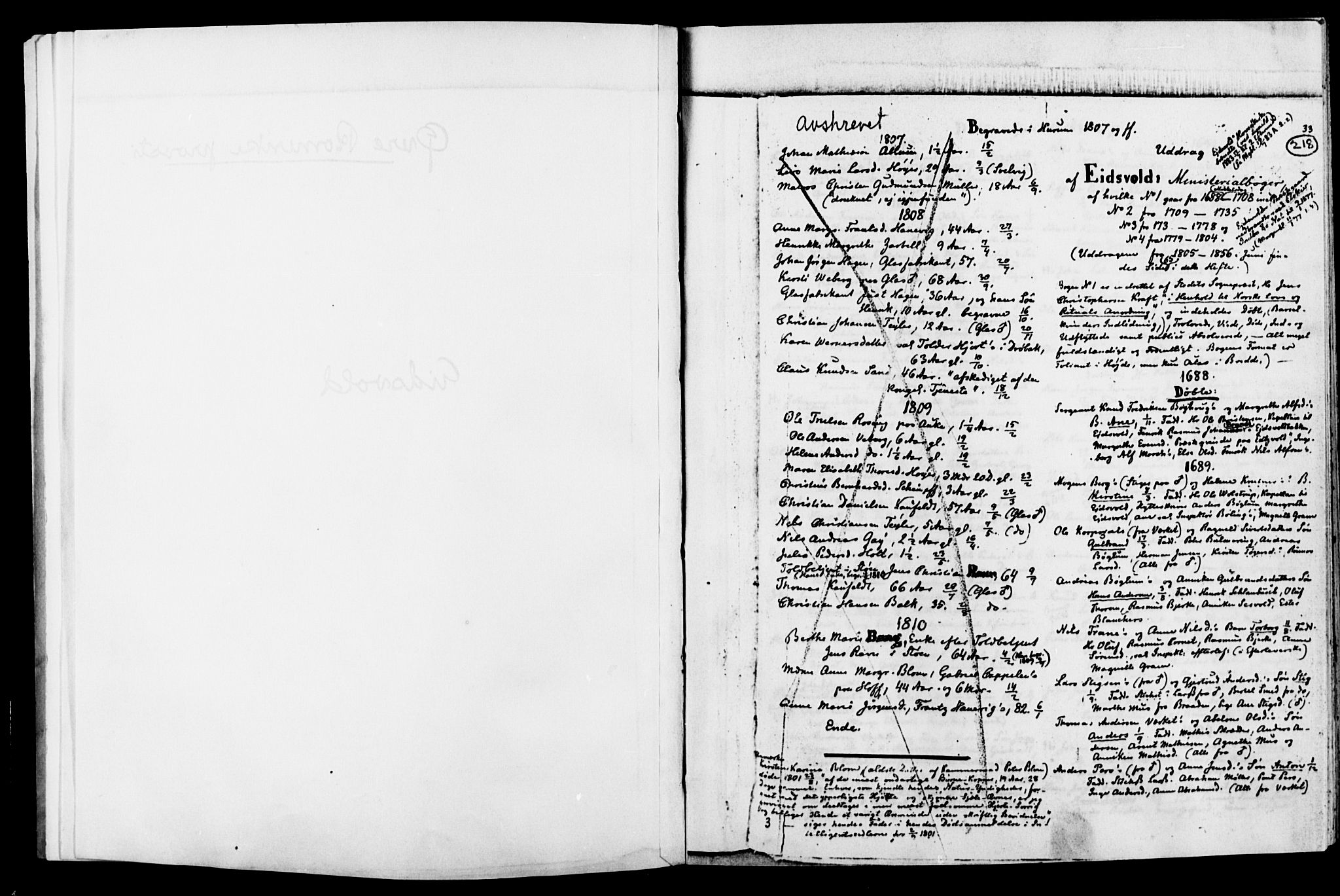 Eidsvoll prestekontor Kirkebøker, SAO/A-10888/O/Oa/L0001: Other parish register no. 1, 1688-1856, p. 33