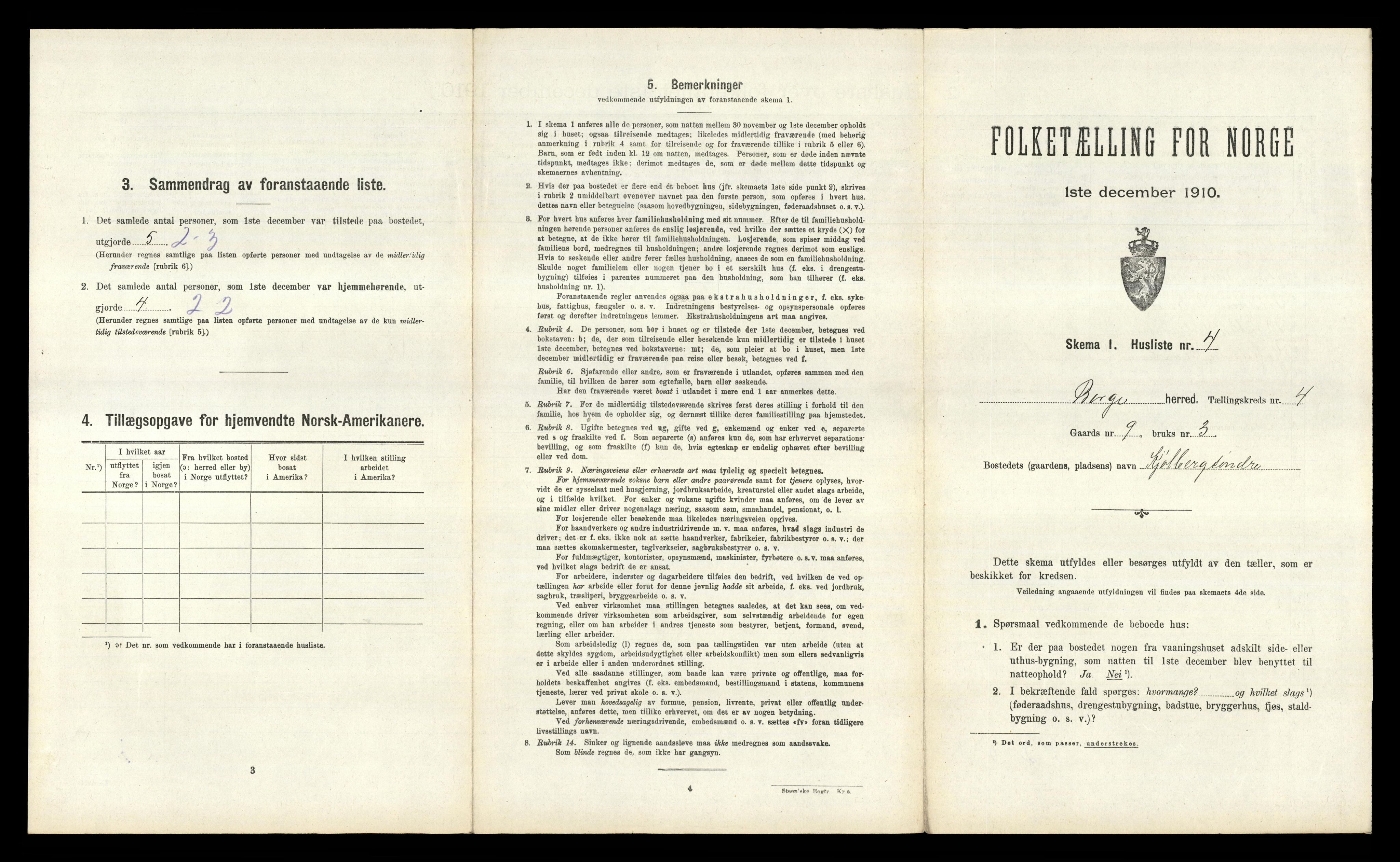 RA, 1910 census for Borge, 1910, p. 540