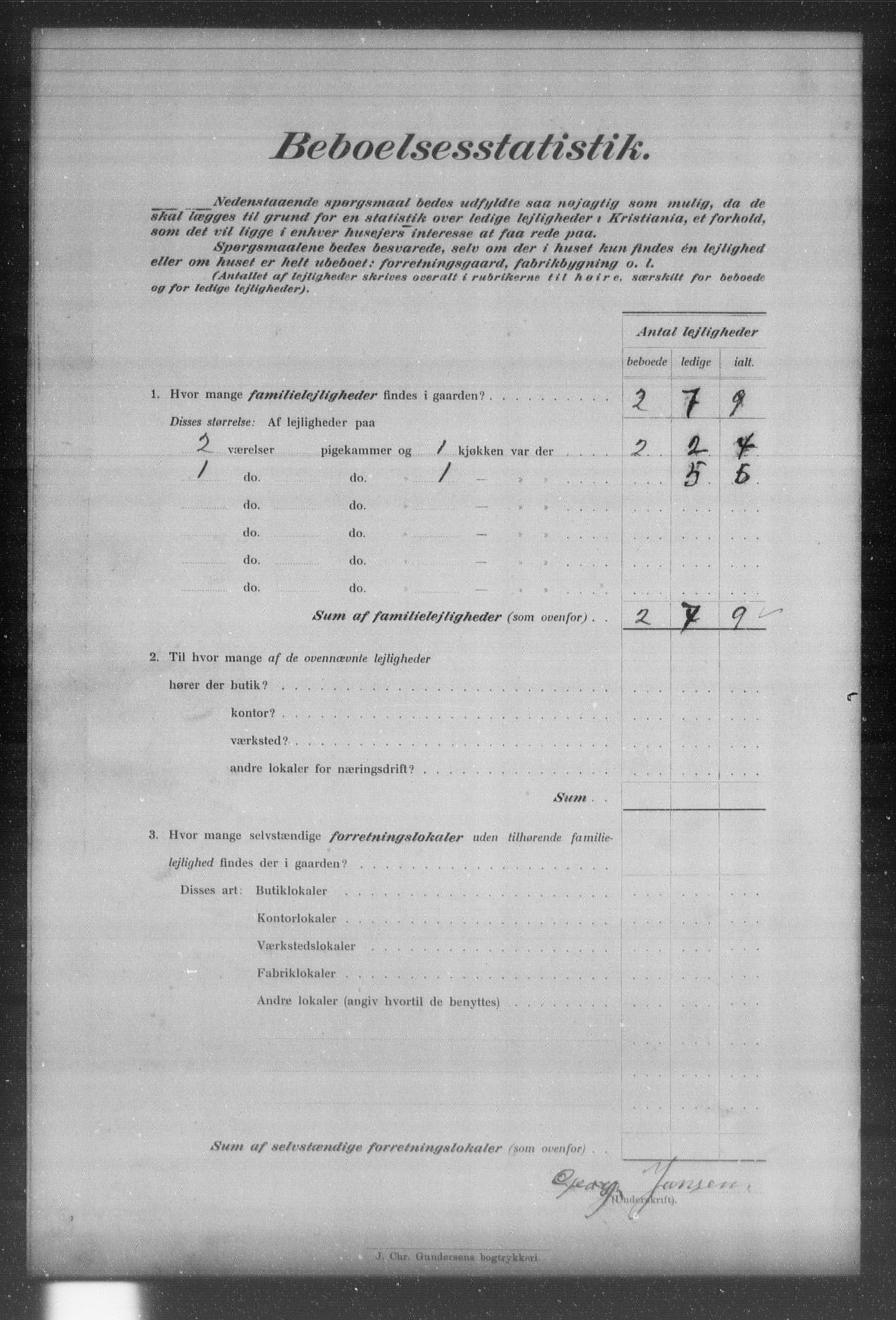 OBA, Municipal Census 1903 for Kristiania, 1903, p. 16308