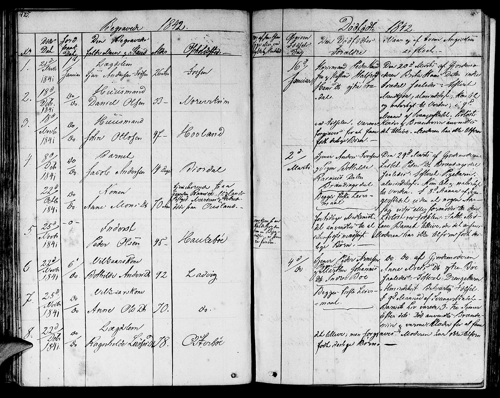 Lavik sokneprestembete, AV/SAB-A-80901: Parish register (official) no. A 2II, 1821-1842, p. 475