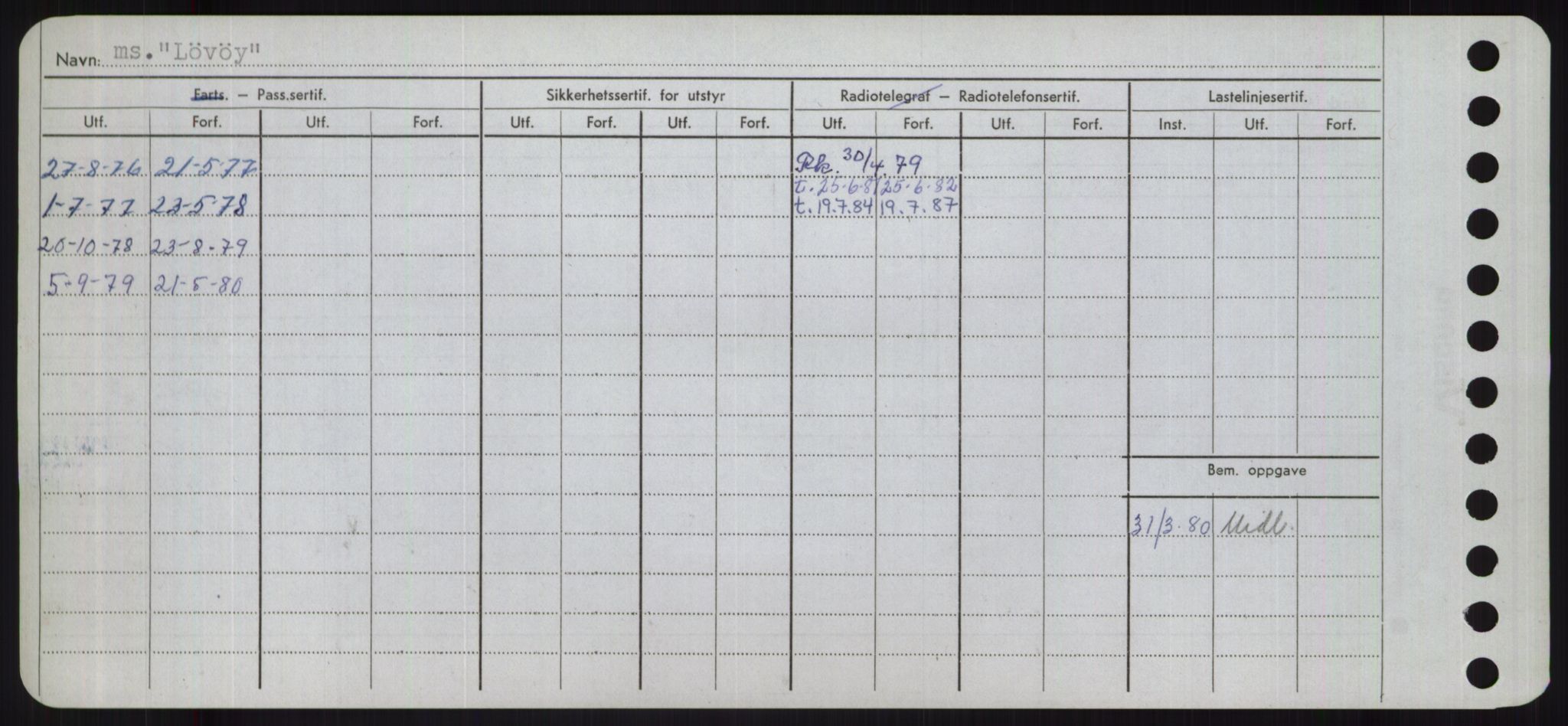 Sjøfartsdirektoratet med forløpere, Skipsmålingen, AV/RA-S-1627/H/Ha/L0003/0002: Fartøy, Hilm-Mar / Fartøy, Kom-Mar, p. 780