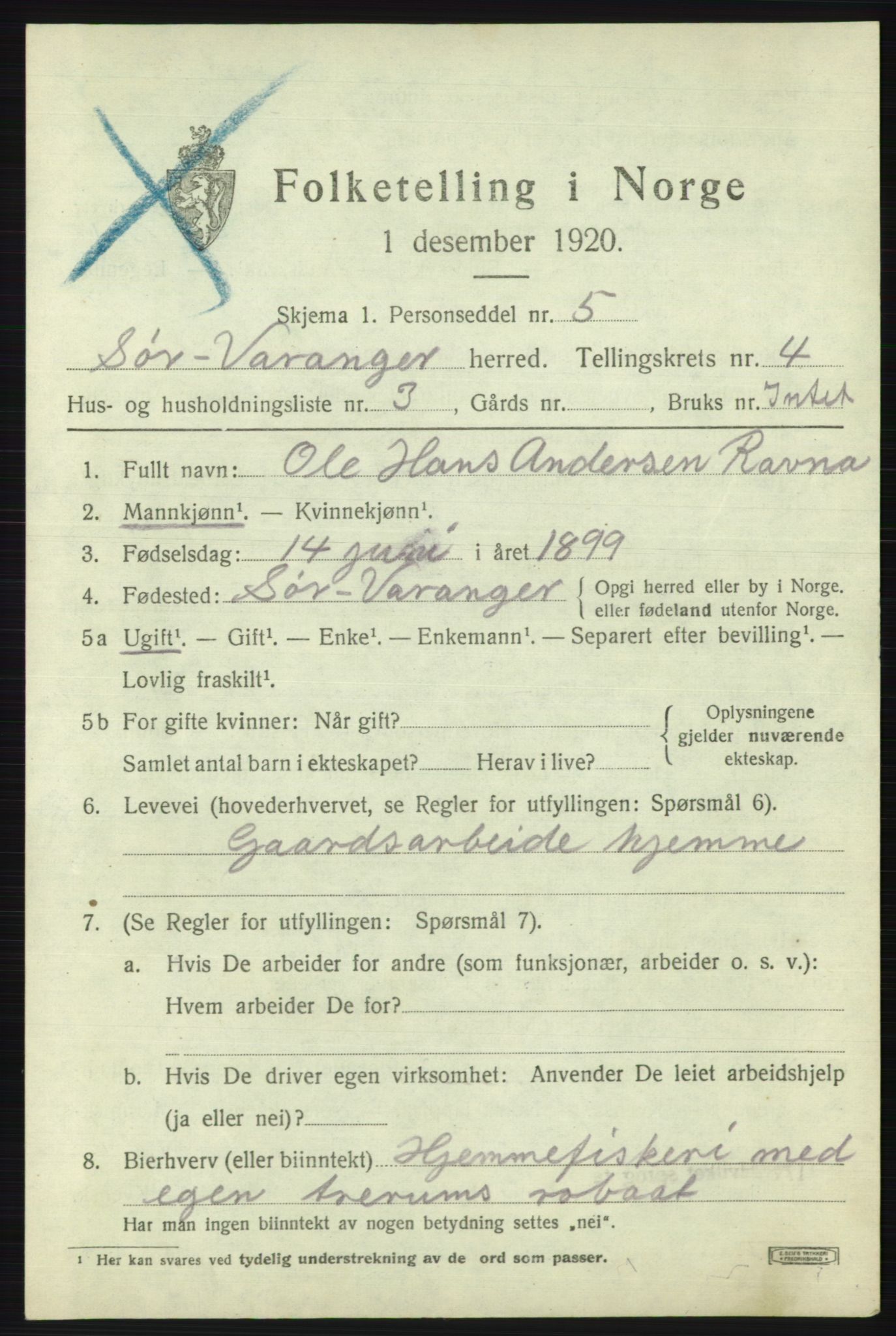 SATØ, 1920 census for Sør-Varanger, 1920, p. 2947