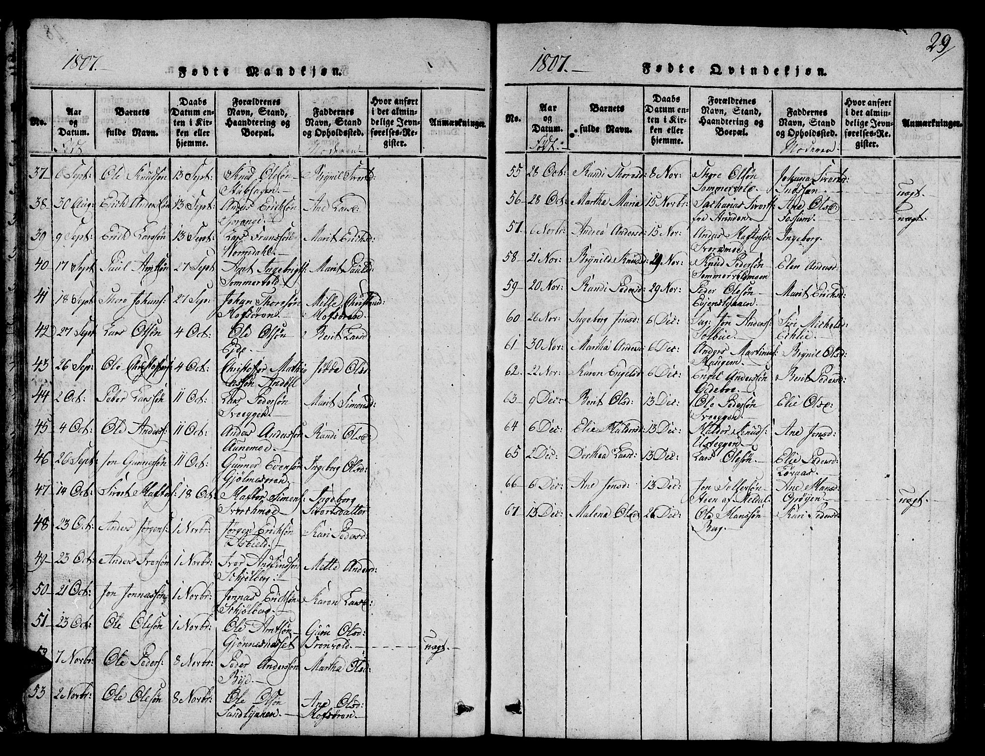 Ministerialprotokoller, klokkerbøker og fødselsregistre - Sør-Trøndelag, SAT/A-1456/668/L0803: Parish register (official) no. 668A03, 1800-1826, p. 29