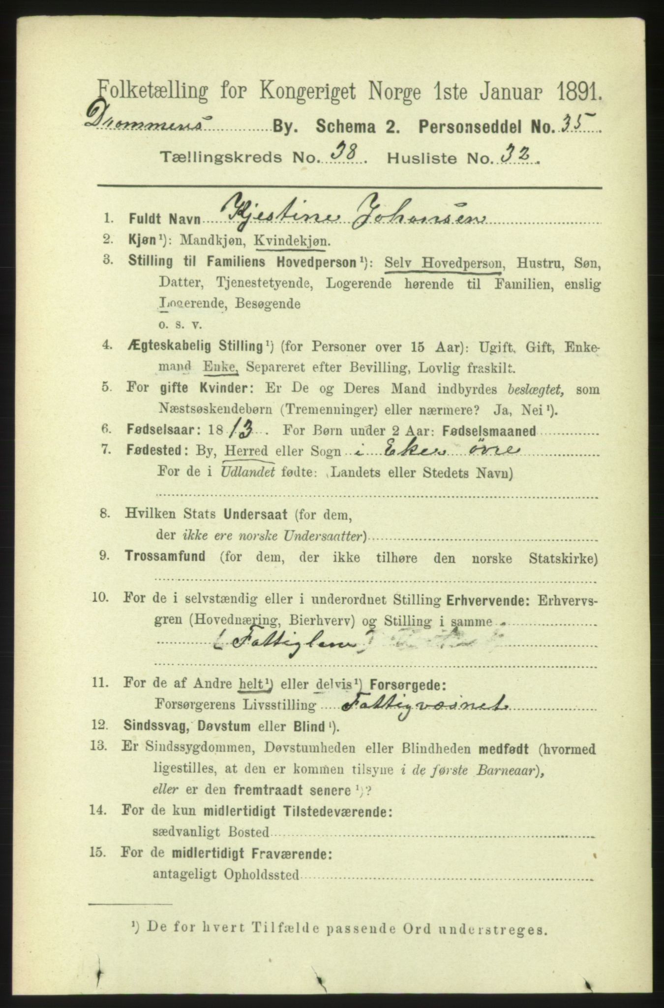 RA, 1891 census for 0602 Drammen, 1891, p. 23281